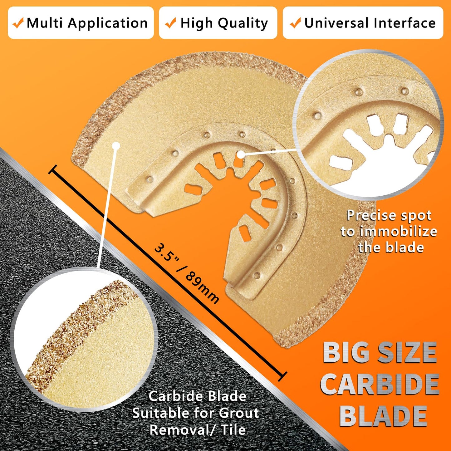 OTUCO 150 Pcs Oscillating Saw Blades, Wood Metal Cutting Multitool Bi-Metal Blades Quick Release Tool Blades Kits Fit for Dewalt, Makita, Ryobi, Rockwell