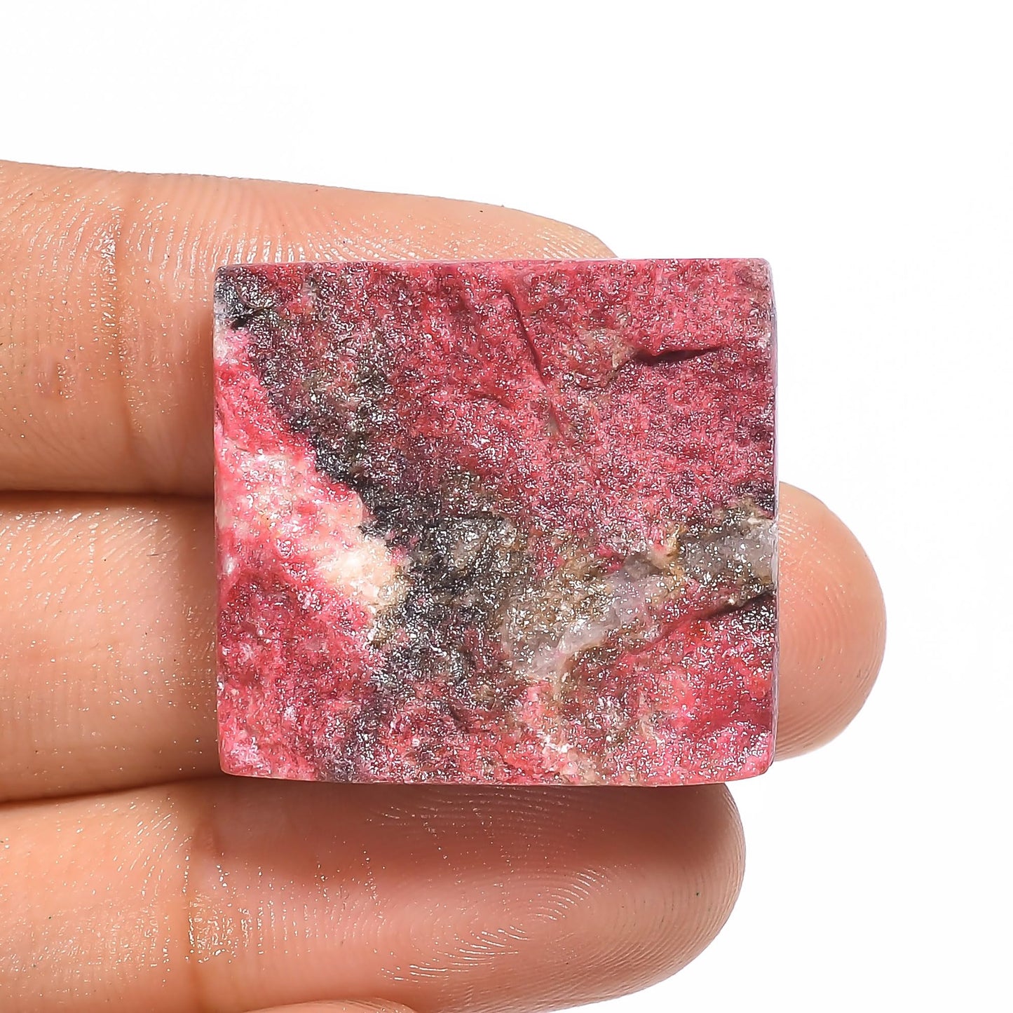Amazing Gemstone Thulite Druzy Raw Crystals and Healing Minerals Stones, Natural Rocks for Wire Wrapping, Tumbling and DIY Raw Stones and Home Décor Crystals (1Piece)
