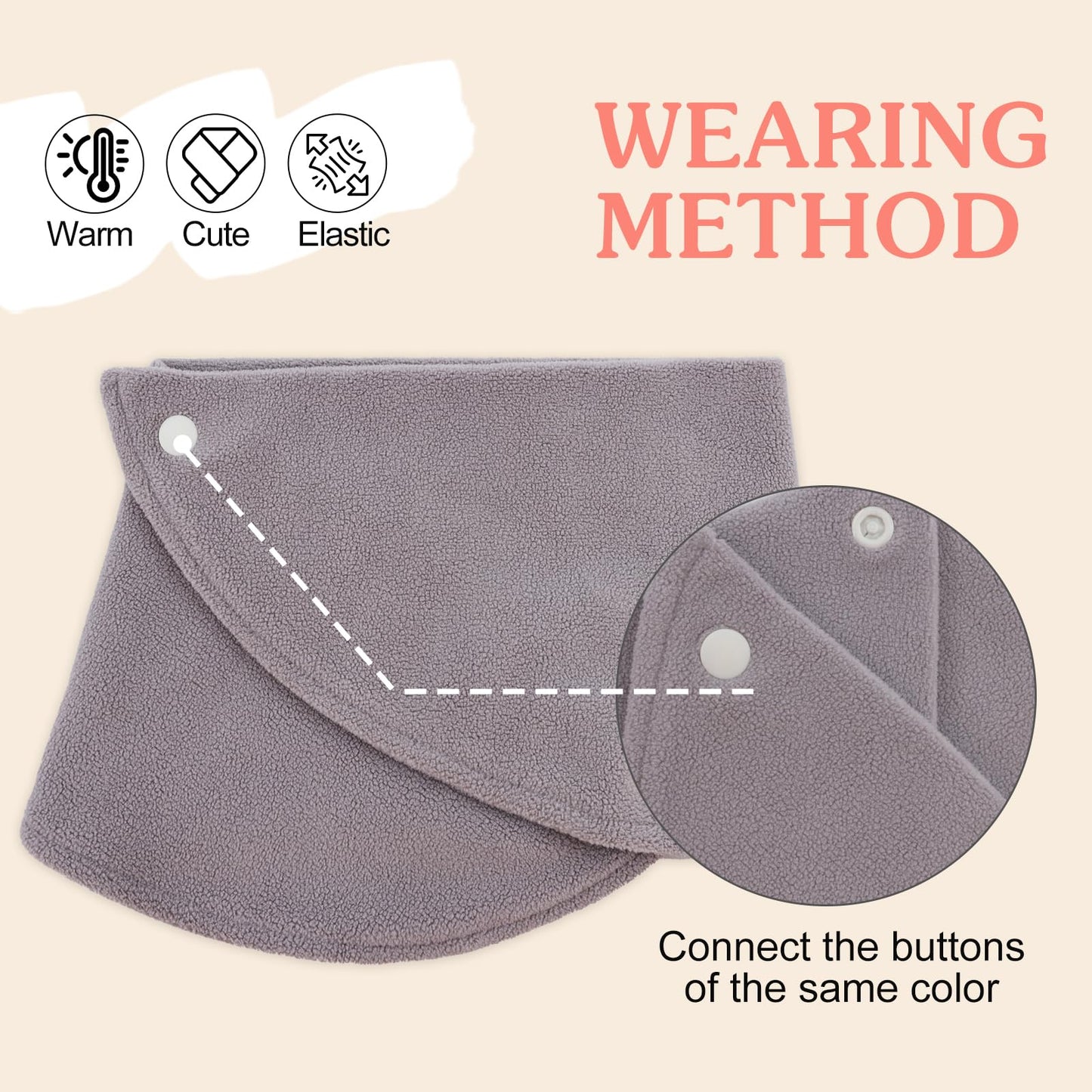 NASULAR Toddler Girls Soft Neck Warmer Baby Boys Winter Scarf Kids Warm Round Scarves (A-light grey, One Size)