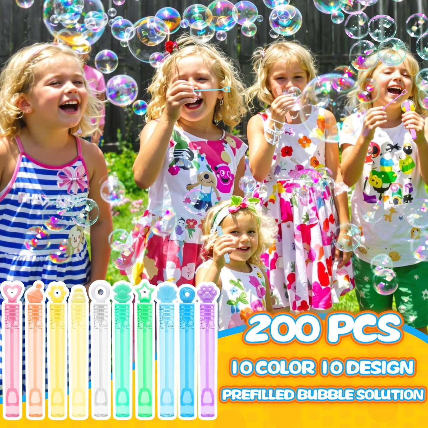 200 Pack Mini Bubble Party Favors for Kids, Bubbles Bulk with Gift Box, Pastel Bubble Wand Sticks Toy for Party Supply, Birthday Decorations, Wedding, Goody Bag Stuffers Fillers, Carnival Prizes