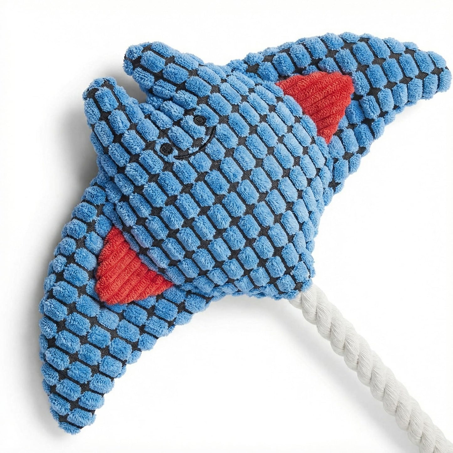 Paw-FECT Piece Stingray/Manta Ray Rope Plush Dog Toy, Soft Durable Material for Chewers, Made with High Resilience Cotton, for All Breeds of Dogs