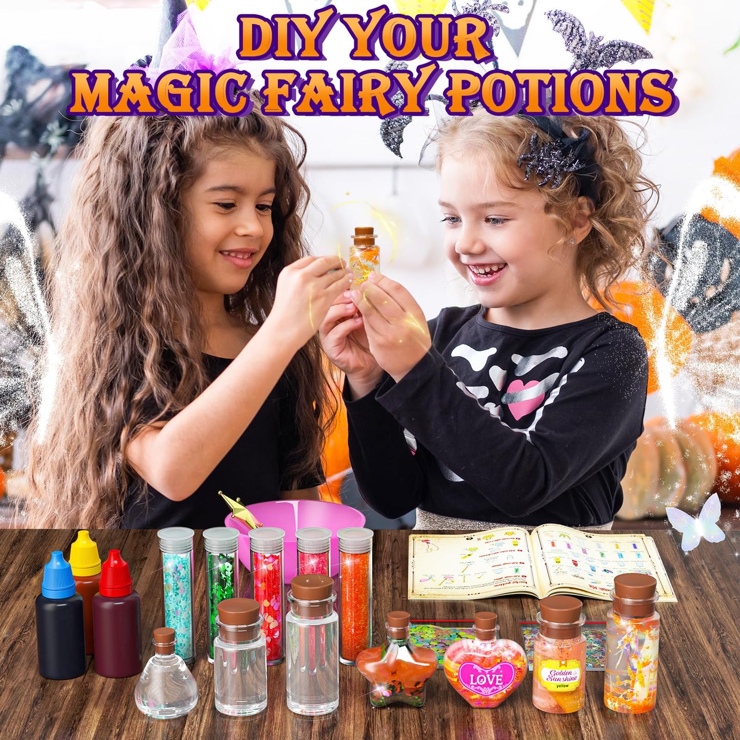 GORISPI Magic Potion Kit for Girls - Fairy Potions Kit 22 Potions Magic Mix Kit for Kids 6 7 8 9 10 12+ Years Mystery Potion Making kit Art Craft Kit Gifts Toys for Christmas Halloween Birthday