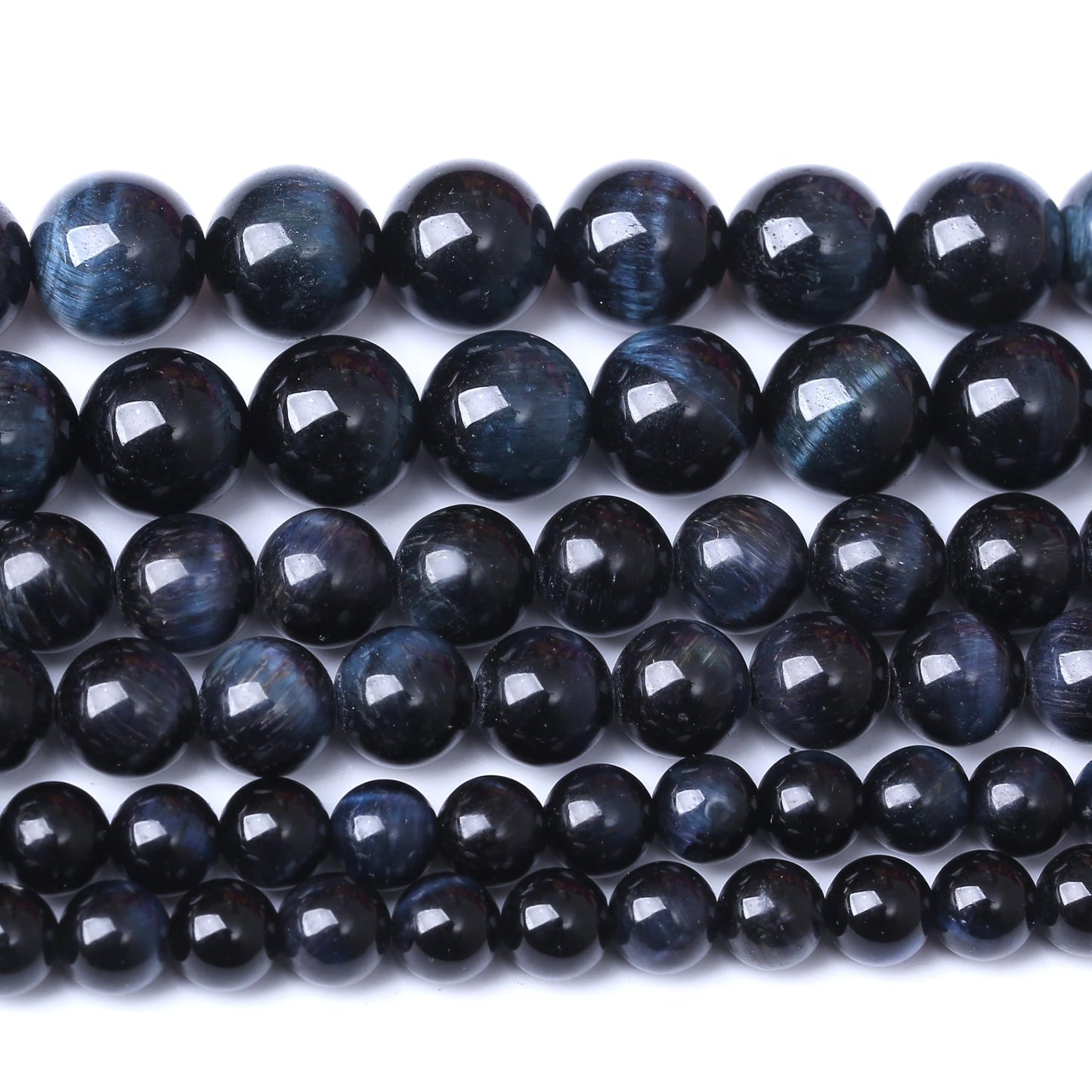 Natural Black Tiger Stone Beads for Jewelry Making DIY Bracelet Necklace Jewelry Making 1 Strand 15.5inch 35PCS 10MM