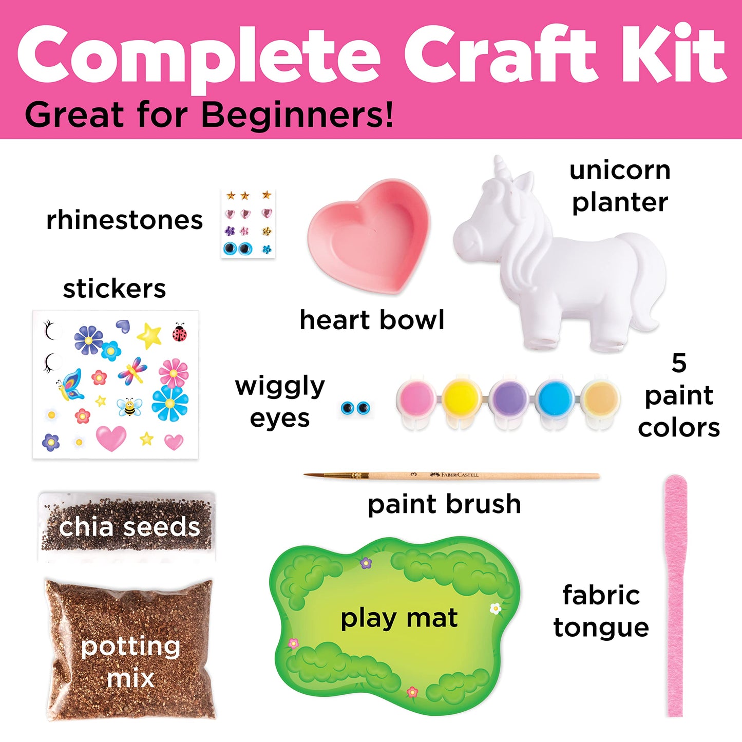 Creativity for Kids Unicorn Self-Watering Plant Pet, Unicorn Crafts for Girls, Kids DIY Craft Kit & Spring Crafts (Ages 6+)