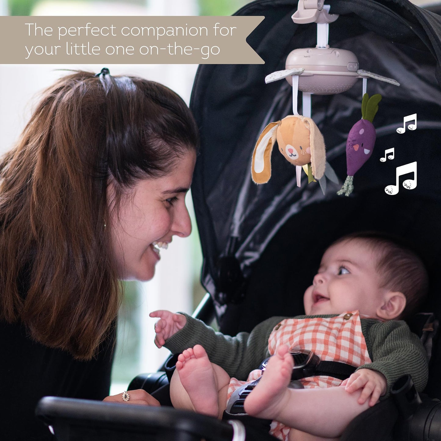 Taf Toys Garden Musical Mobile for Crib with Classical Melodies, Soft Hanging Toys, Promotes Motor Skills & Emotional Development, Large Clip for Easy Attachment, Suitable for Baby Boys & Girls