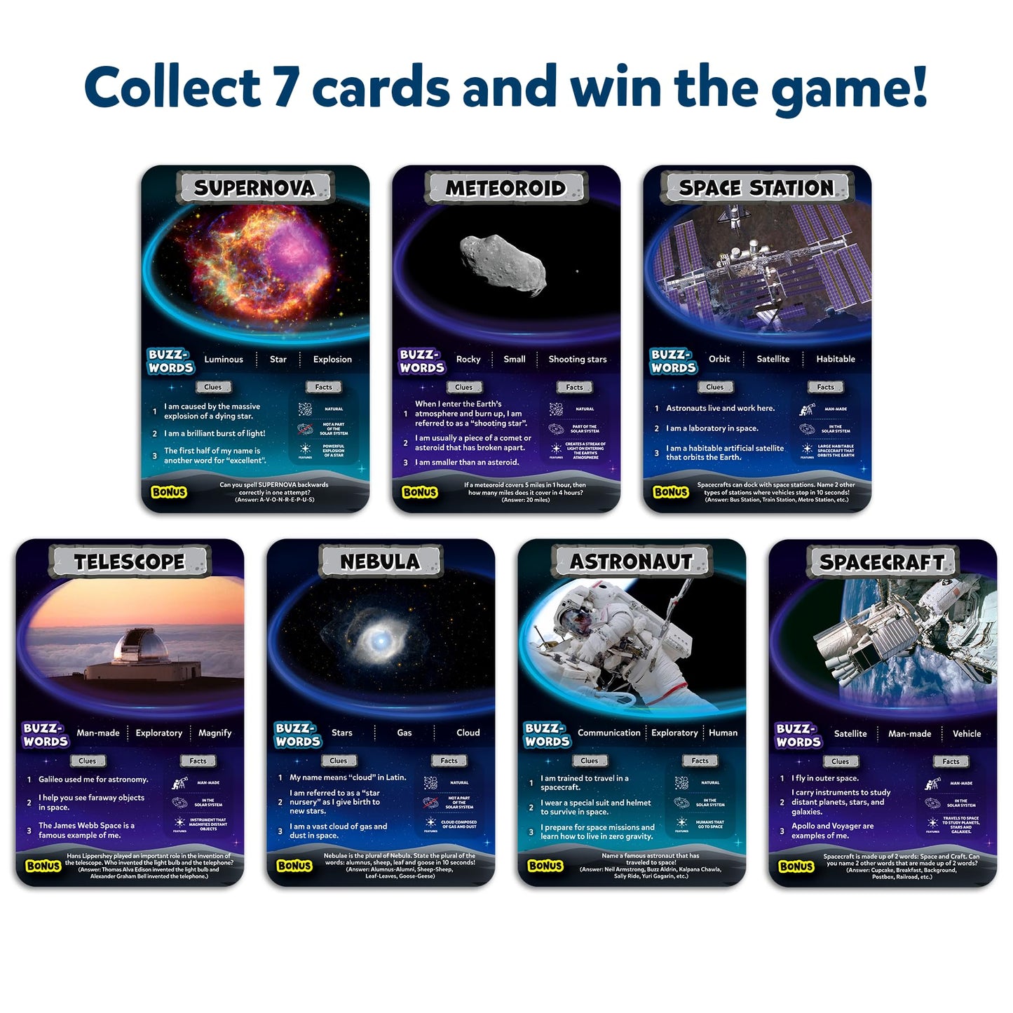 Skillmatics Guess in 10 NASA Space, Perfect for Boys, Girls, Kids & Families Who Love Card Games, Educational Toys, Travel Games, Gifts for Ages 8, 9, 10 and Up