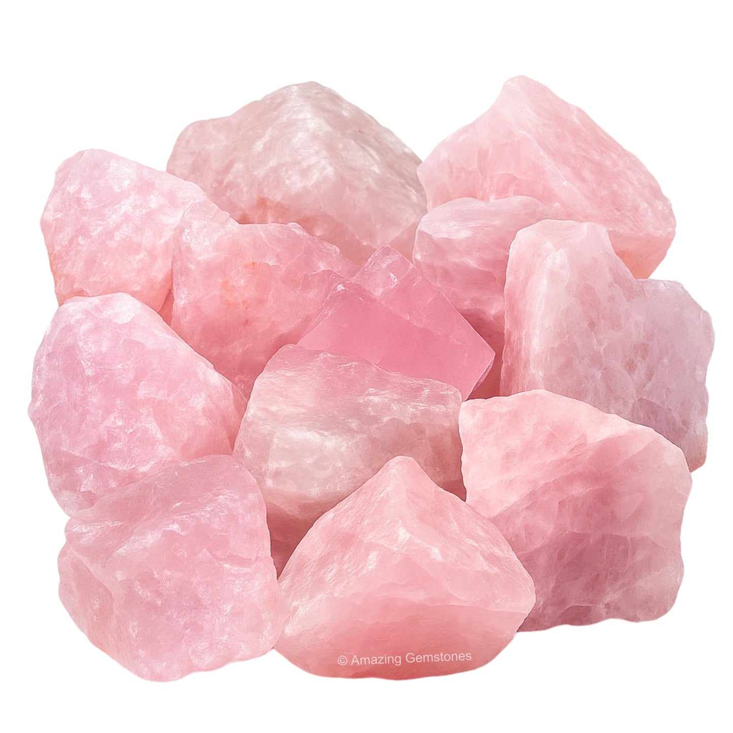 Amazing Gemstone 2 Pieces Rose Quartz Raw Crystals and Healing Stones, Natural Rocks for Tumbling and DIY Raw Stones and Crystals