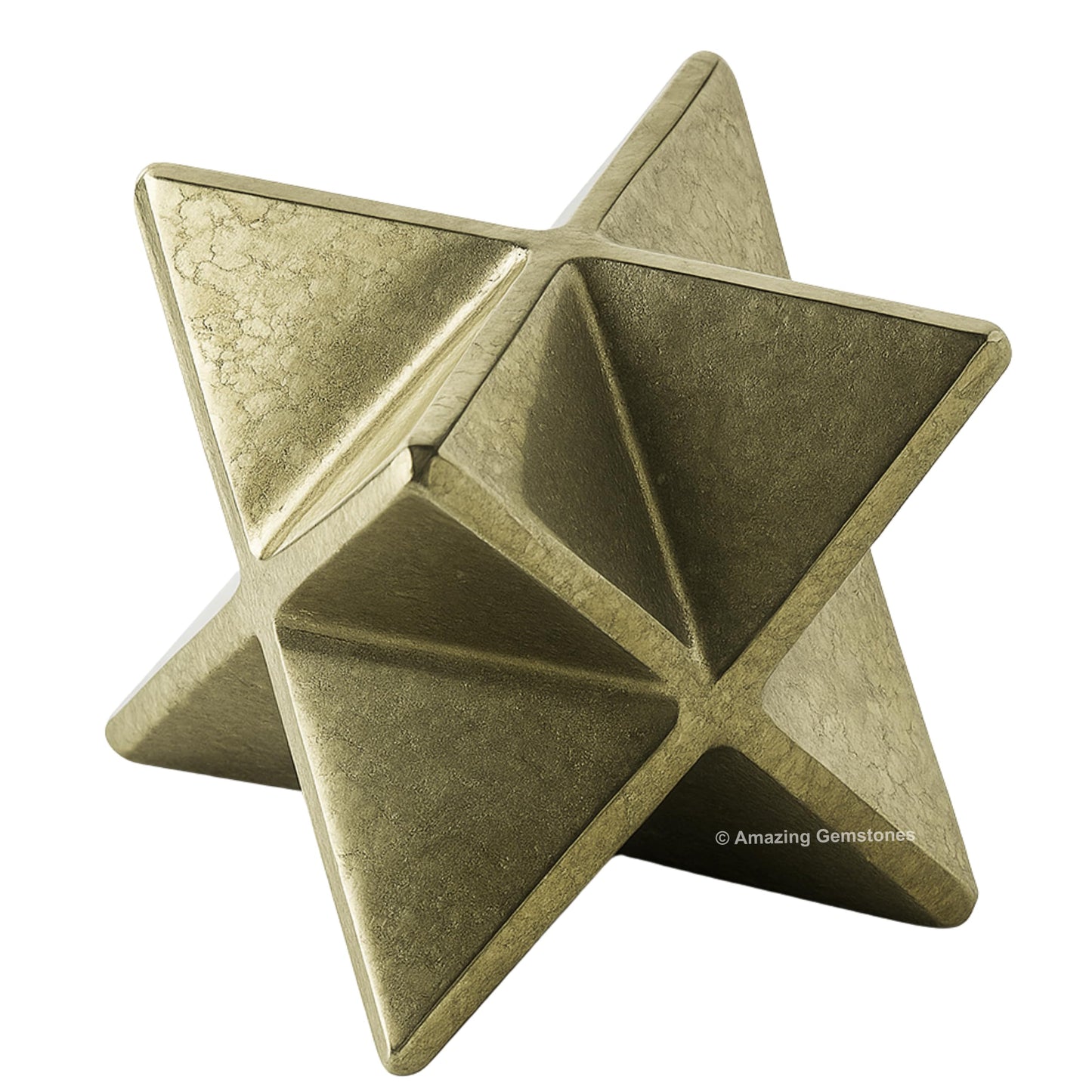 Amazing Gemstone Pyrite Merkaba Crystal - 0.75 Inches Metaphysical Merkaba Star for Meditation - Energetic Tetrahedron Crystal and Healing Stones for Spiritual Growth and Healing (15-20mm)