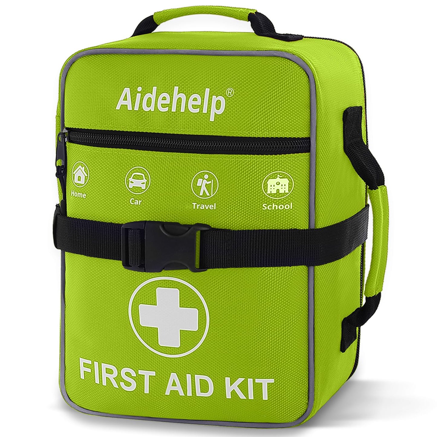 520 Pieces Premium First Aid Kit - Large Emergency Medical Kit for Survival, Car, Home, Travel, Camping, Backpack, Hiking, School (Green)