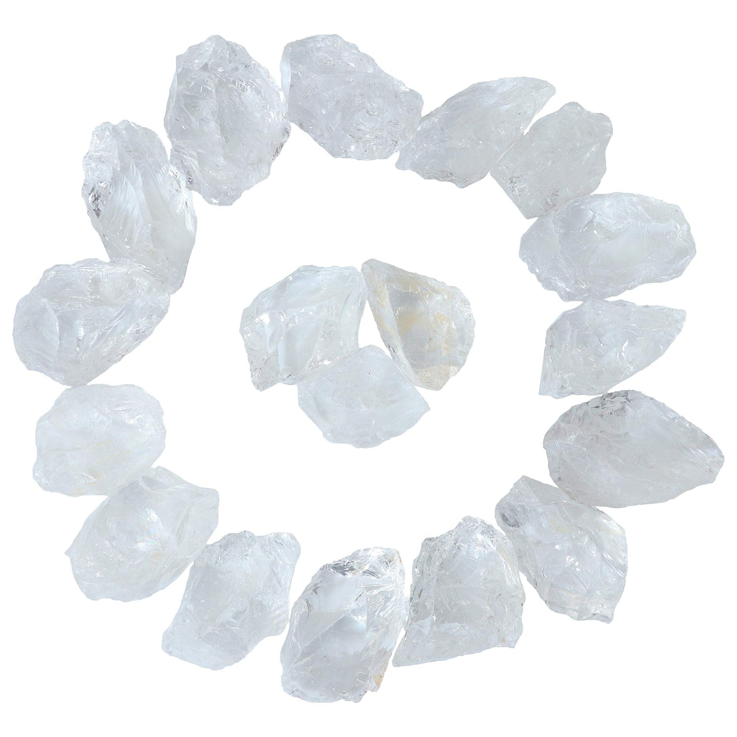 Clear Quartz Rough Gemstones, Raw Stones and Crystals For Jewelry Making, Tumbling, Polishing, Cabbing, Lapidary, Fountain Rocks, Decoration, Wire Wrapping, Gem Mining, Reiki Healing 1 lb