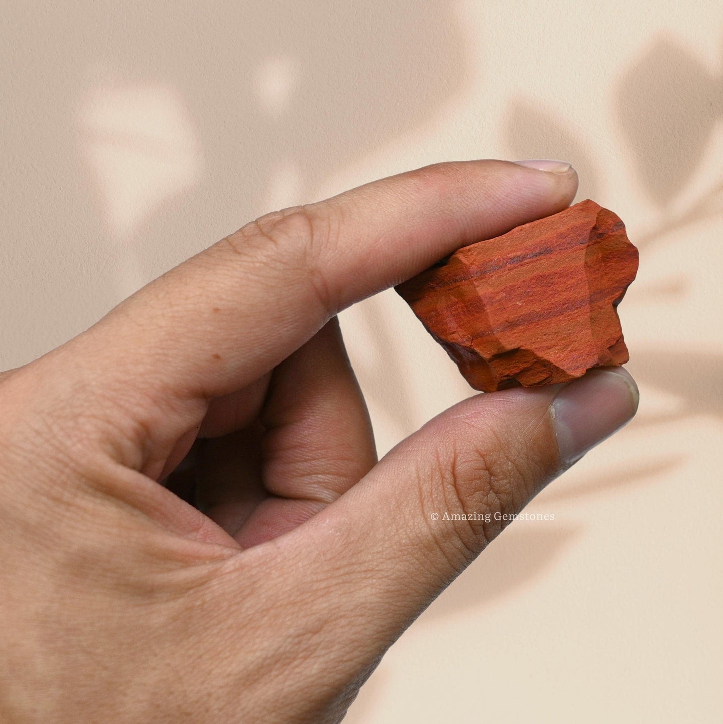 Amazing Gemstone Red Jasper Raw Crystals and Healing Stones, Natural Rocks For Tumbling - DIY Raw Stones And Crystals (1 Piece)