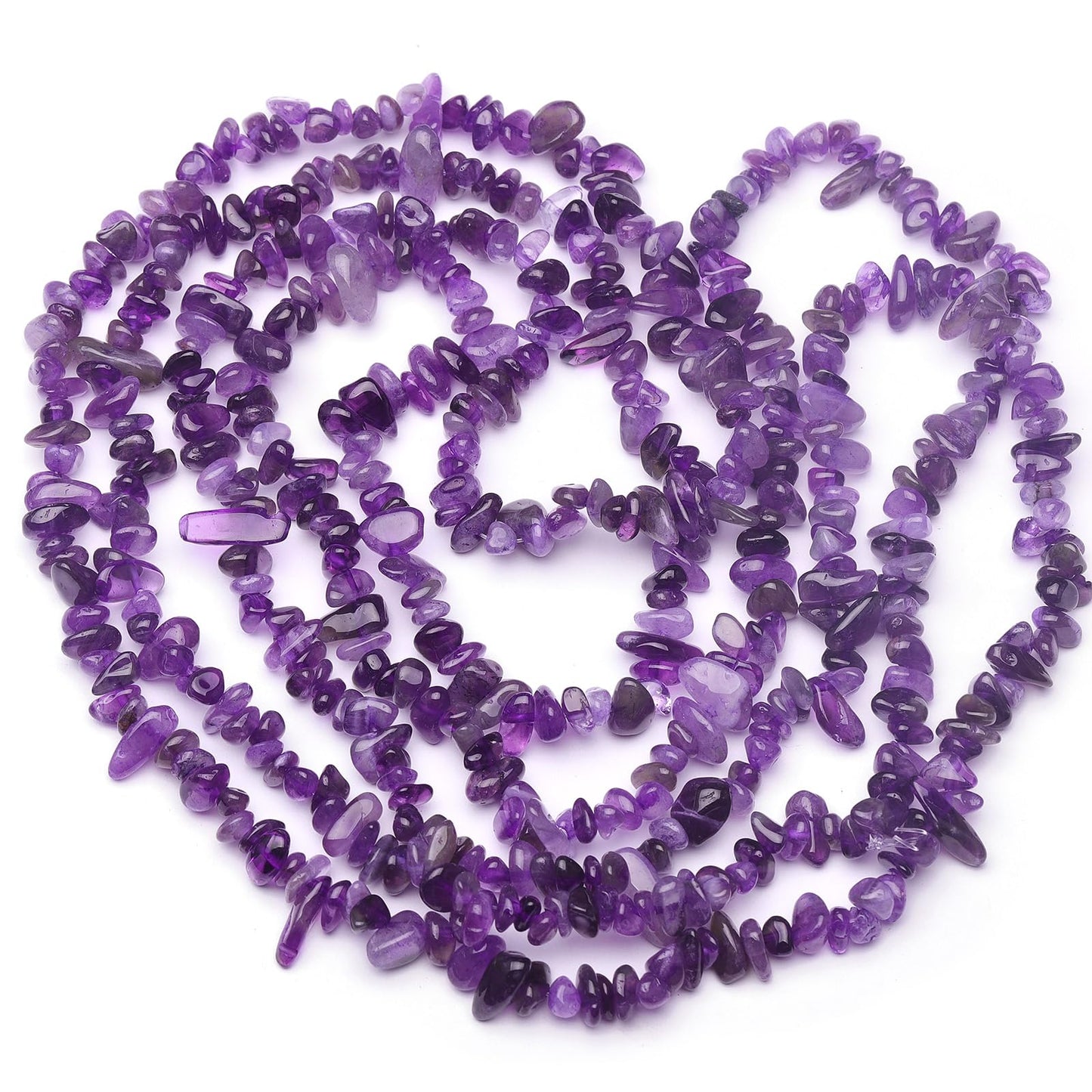 400pcs Natural Chip Stone Beads for Jewelry Making Amethyst 5-8mm Irregular Gemstones Healing Crystal Loose Rocks Bead Hole Drilled for Ring Earrings Necklace Bracelet Making DIY Art Crafts