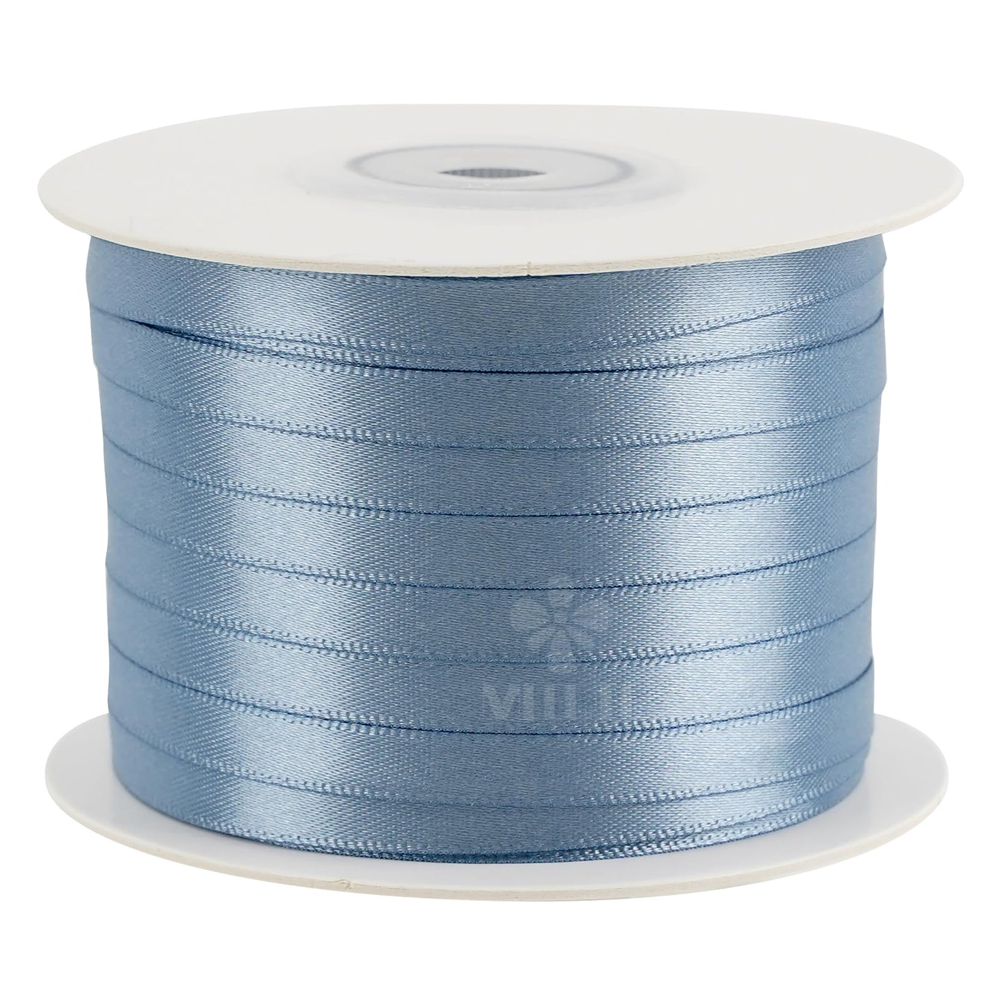 MEEDEE Dusty Blue Satin Ribbon 1/4 Inch Lux Double Sided Satin 100 Yards Spool Blue Thin Ribbon for Crafts, Gift Wrapping, Ornaments, Holiday Decorating, Hair Bow, Wedding, Birthday, Party Supplies