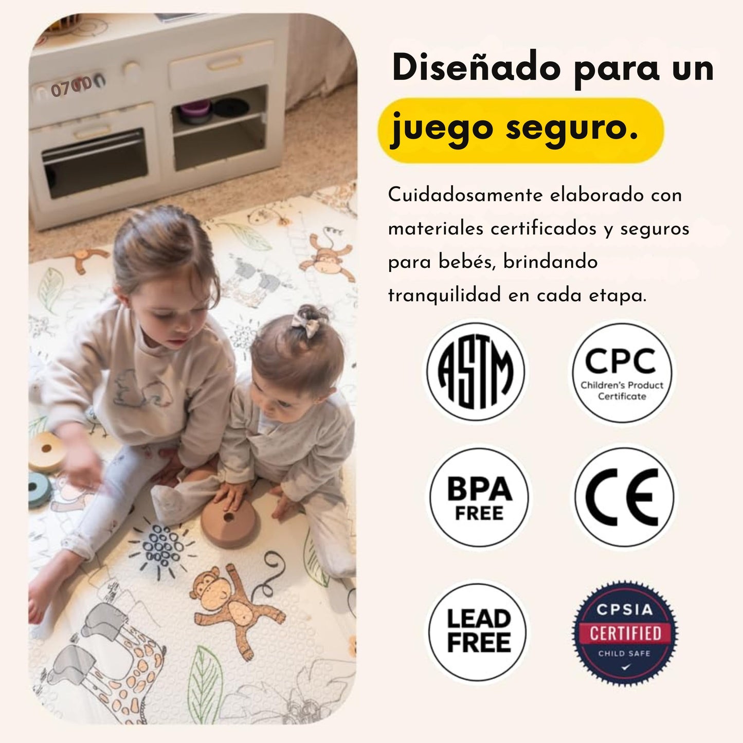 Miotetto Foldable Baby Play Mat – 78"x59" Non-Toxic, Reversible, Waterproof, Portable Baby Mat for Floor, Foam mat for Easy Storage & Travel, Large playmat for Kids, Floor mat for Any Playroom