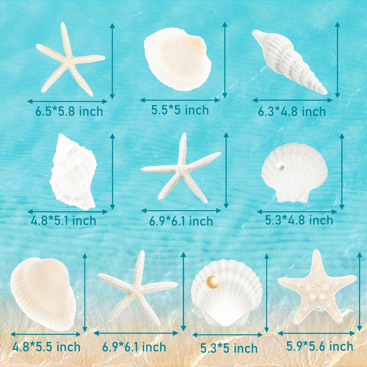 Seashell Hanging Swirls 21Pcs Coastal Beach Birthday Party Decoration Starfish Seashell Ceiling Swirls Decor Ocean Seashell Conch Cutout Hanging Streamers for Nautical Wedding Party Supplies