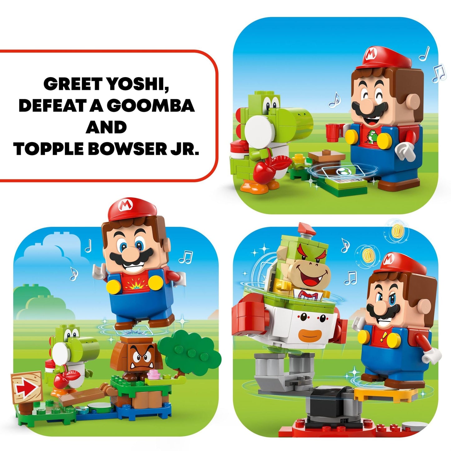 LEGO Super Mario Adventures with Interactive Mario, Bowser Jr.’s Clown Car Playset Vehicle, Yoshi Toy & Playset, Nintendo Toy Gift for Boys, Girls and Gamers Ages 6 and Up, 71439