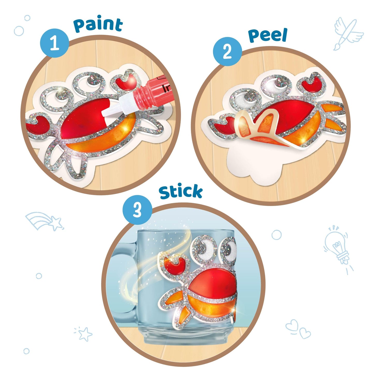 Imagimake DIY Jelly Stickers - Ocean | Gel Window Clings | Activities for Kids Ages 3-5 | Craft Kits for Kids Ages 4-8 | Painting Kit for Boys Ages 5-8 | 3,4,5,6,7 Year Old Girl Birthday Gift