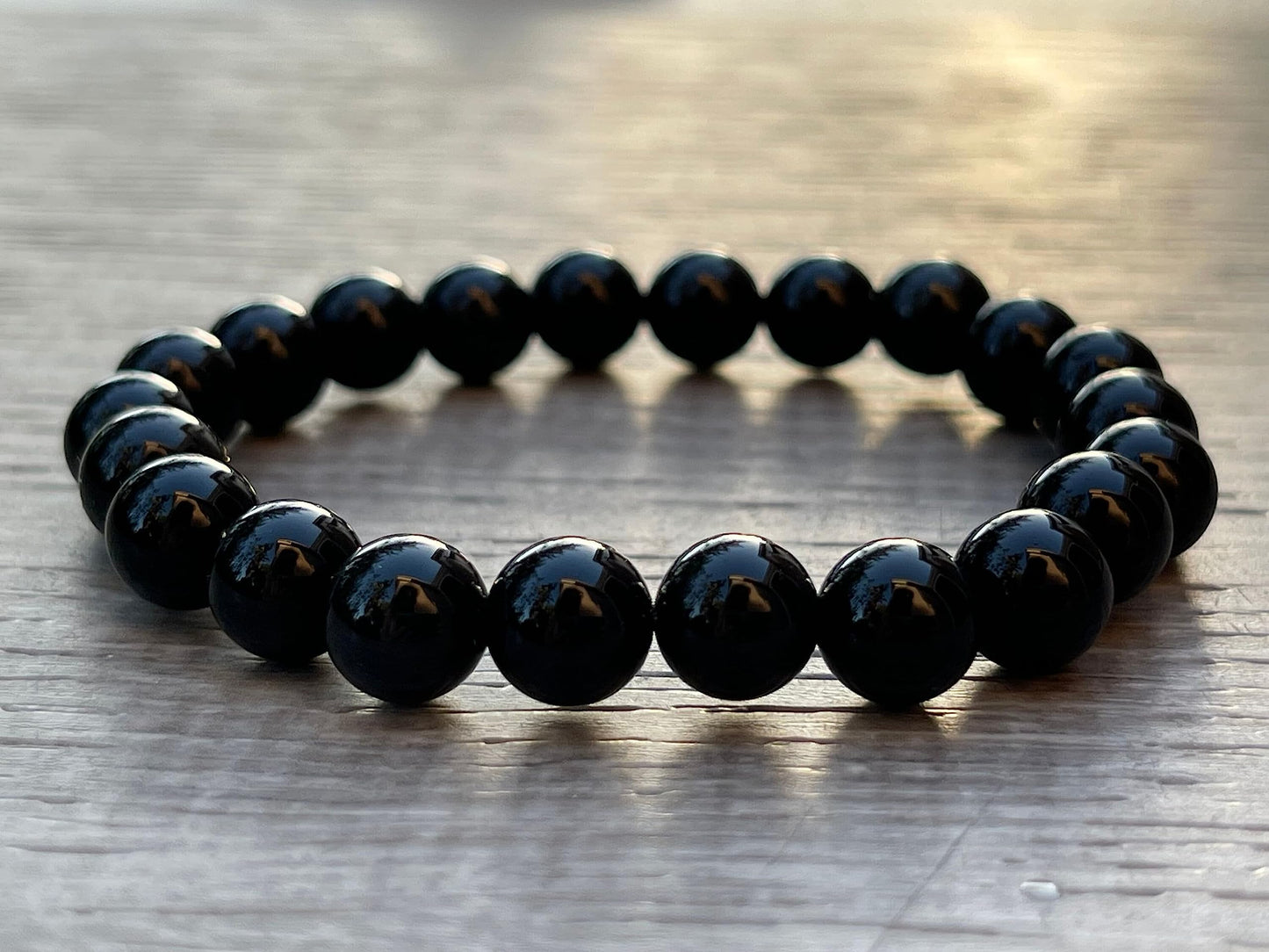 GAF TREASURES Rainbow Obsidian Crystal Bead Bracelet 8mm, Genuine Rainbow Obsidian Stretch Gemstone Bracelet, Healing Crystal Bracelet, Gift for Men & Women (1)