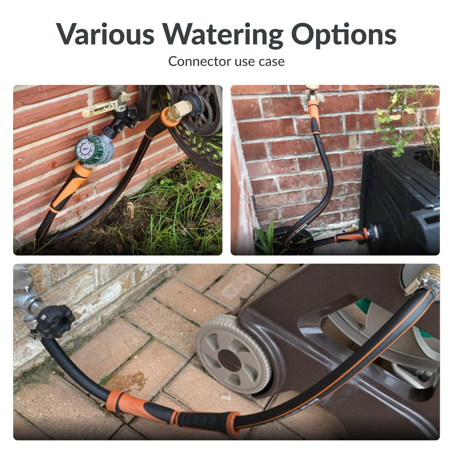 Giraffe Tools Garden Hose 5/8", Water Hose Heavy Duty, Flexible, Lightweight Hybrid Hose with Swivel Handle, 5ft Female to Female Fittings, Burst 600 PSI, Short Leader Hose