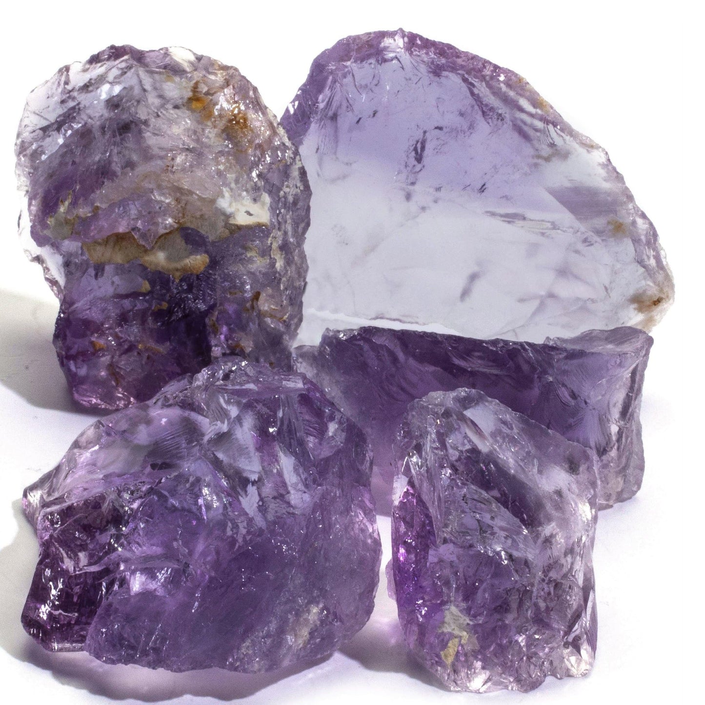 KALIFANO Rough Amethyst with Healing & Calming Effects - AAA Grade High Energy Raw Amatista with Information Card - Reiki Crystal Used for Stress Relief and Tranquility (Family Owned and Operated)