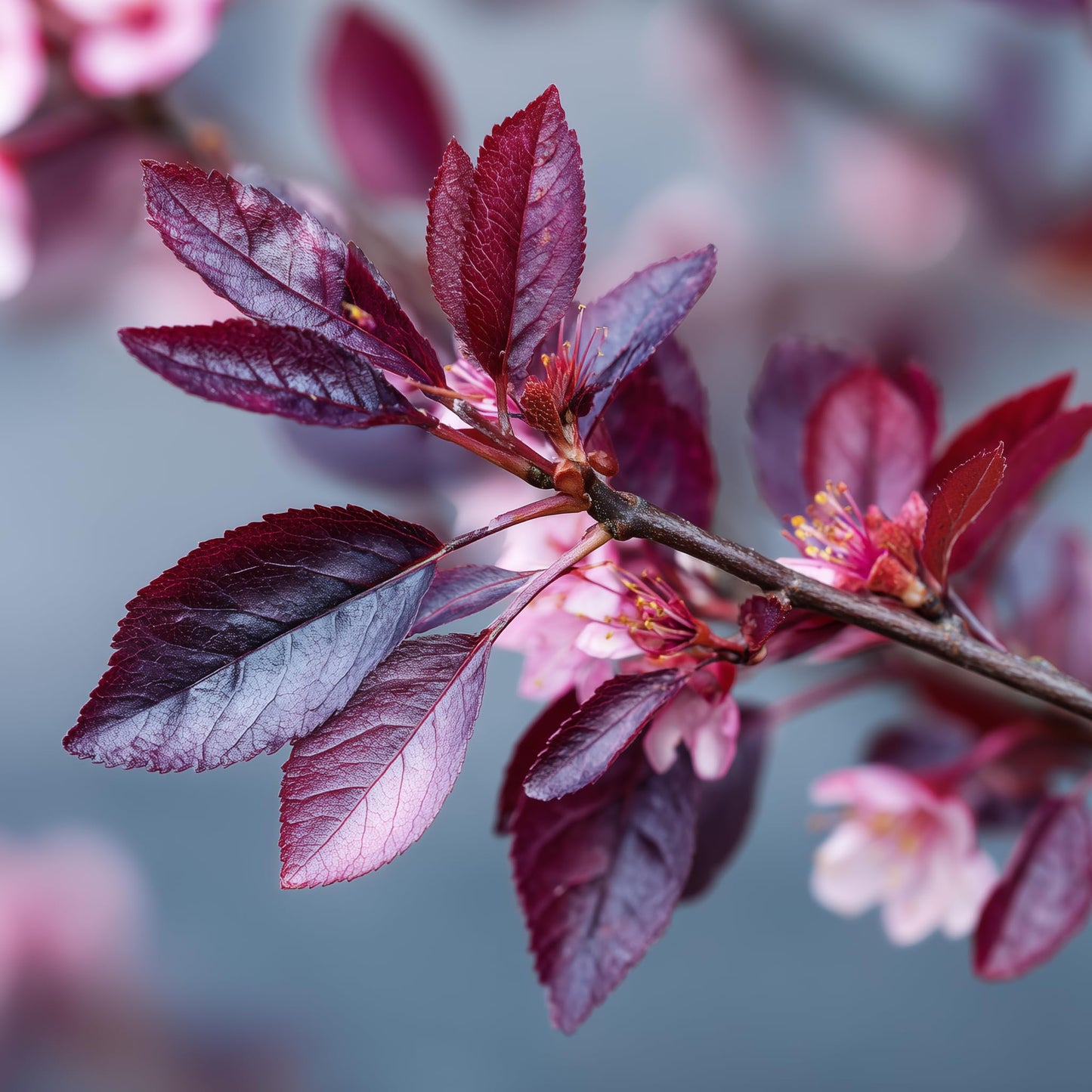 2 Purpleleaf Sand Cherry Shrubs/Trees - 18-24" Tall Live Plants - Purple Leaf Cistena Plum Bushes - Prunus x cistena - (2 Pack)