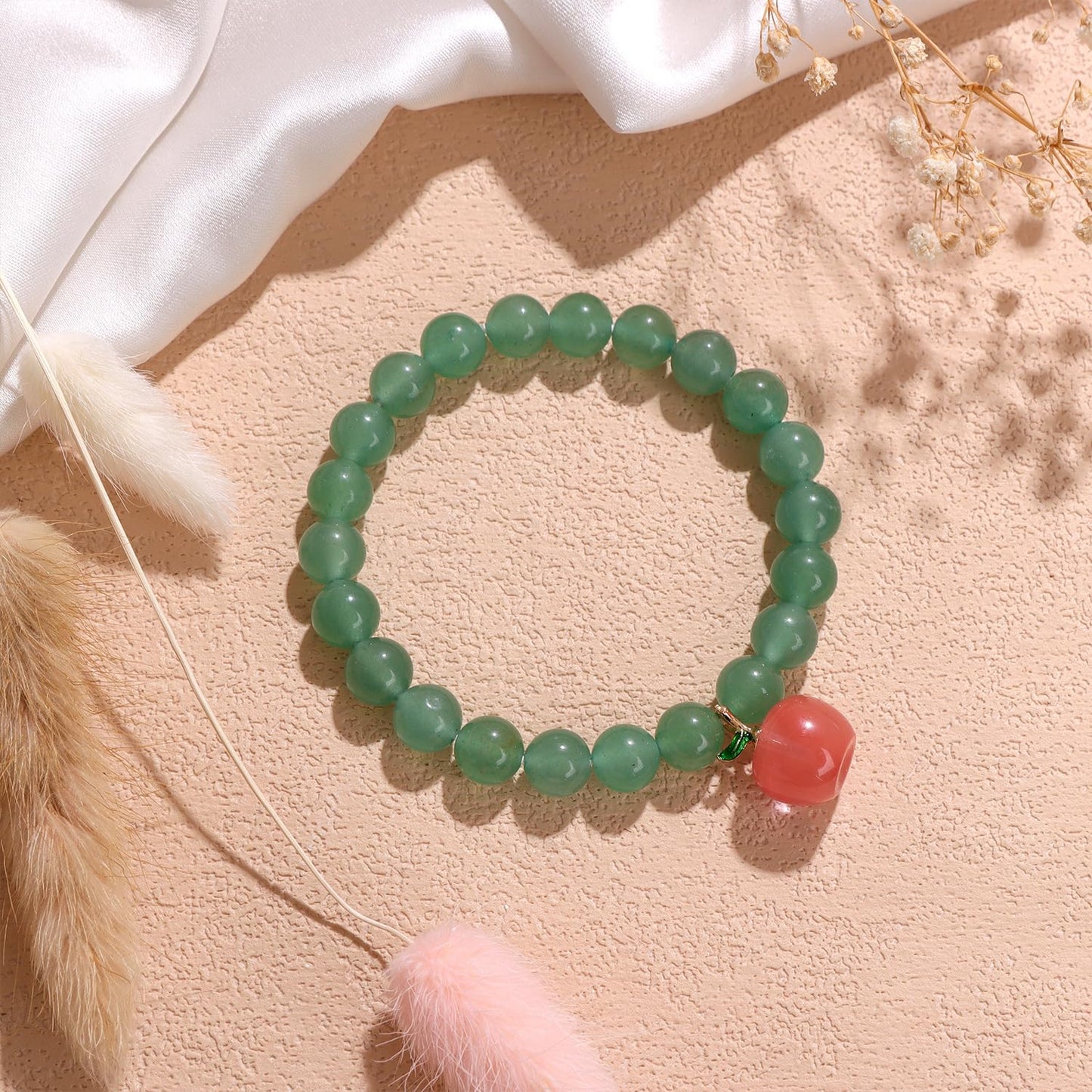 GolbalJew Healing Bracelet For Women Anxiety Jade Beaded Bracelets Teacher Gifts Jewelry Healing Stone Green Aventurine Bracelet Stress Relief Yoga Beads Chakra Bracelets Gifts For Women