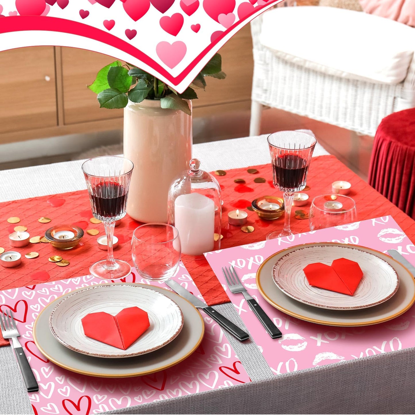 Harloon 960 Pcs Mother's Day Wax Paper Sheets Sandwich 12 x 12 Inch Pink Parchment Paper for Valentine's Day Best Mom Wedding Birthday Party Baking Wrapping Tissue Food Basket Liner
