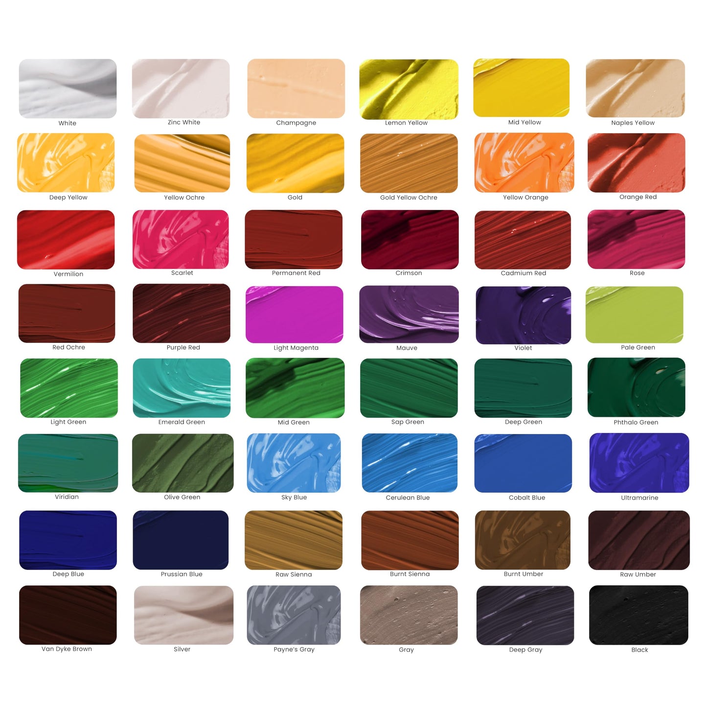 MyArtscape Oil Paint Set, 48 Colors, 48 x 0.4 fl oz (12 ml) Tubes, Lightfast Heavy Body High Pigment Oil Paints for Artists, Beginners, Canvas & Professional Painting
