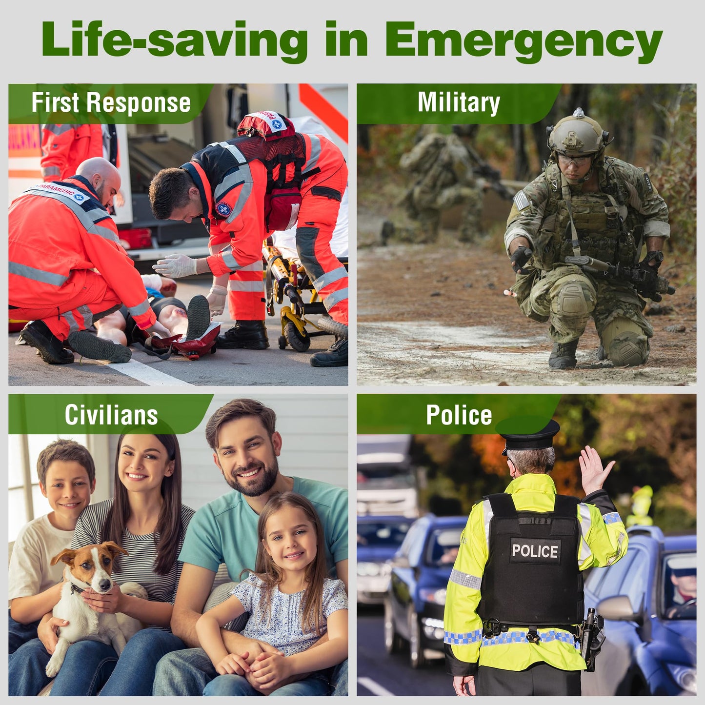 Premium IFAK Trauma Kits, First Aid Kits with Tourniquet, 36" Splint, Israeli-Bandage,Survival Emergency Prepare Equipment Bag for Home, Outdoor, Heavy-Duty Workspace, School, Car