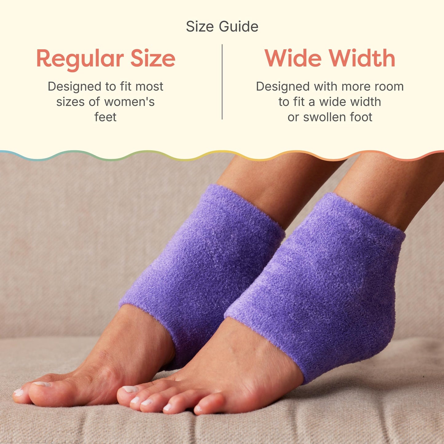 ZenToes Moisturizing Socks for Cracked Heel Treatment, Vitamin E, Olive Oil and Jojoba Oil Infused Heel Socks, Spa Gifts for Women, Mothers Day Gifts (Fuzzy Lilac Purple, Regular)