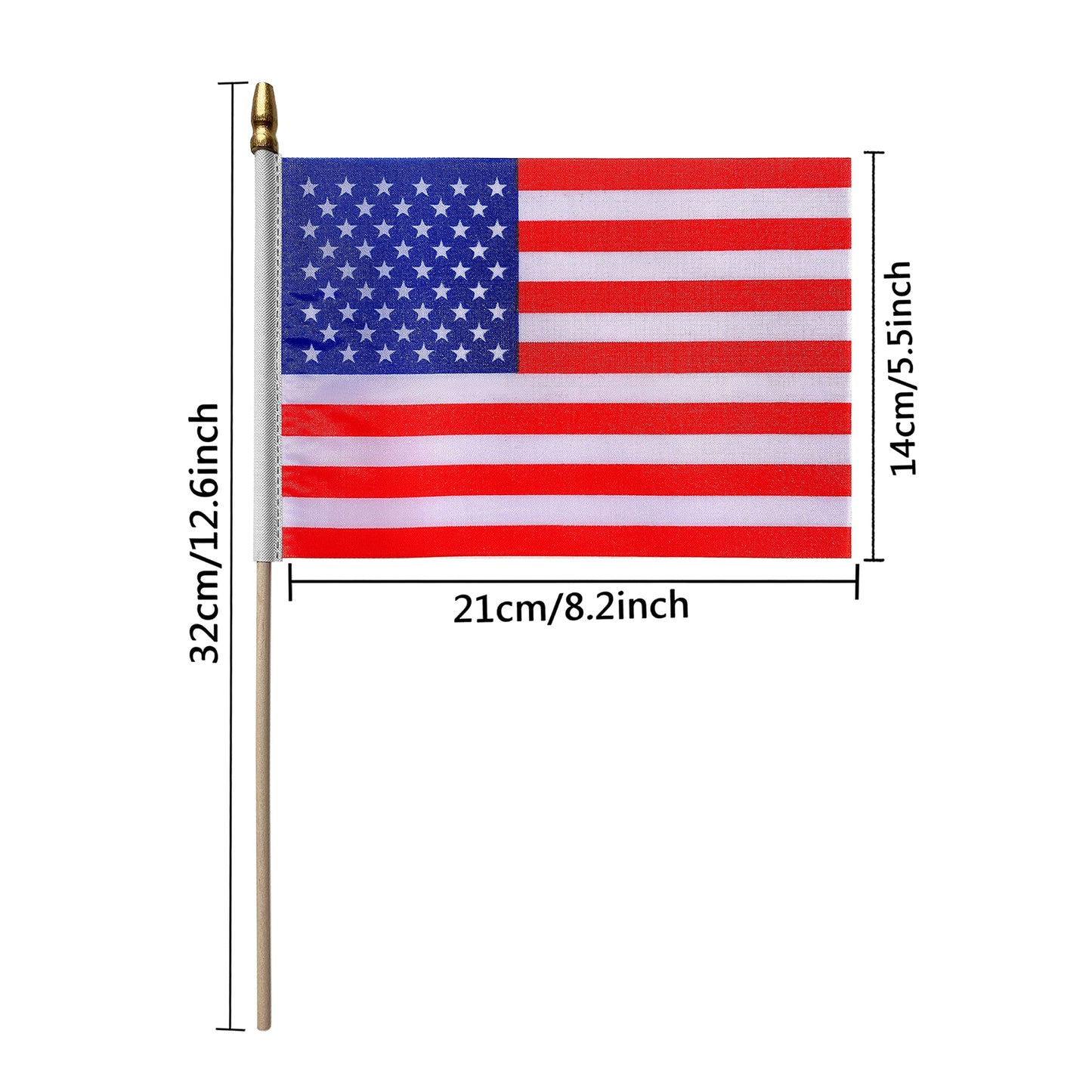 LoveVC 100 Countries International World Flags on Wooden Stick Small Mini Hand Held Flags for Sports Events,International Festival,5x8 Inch