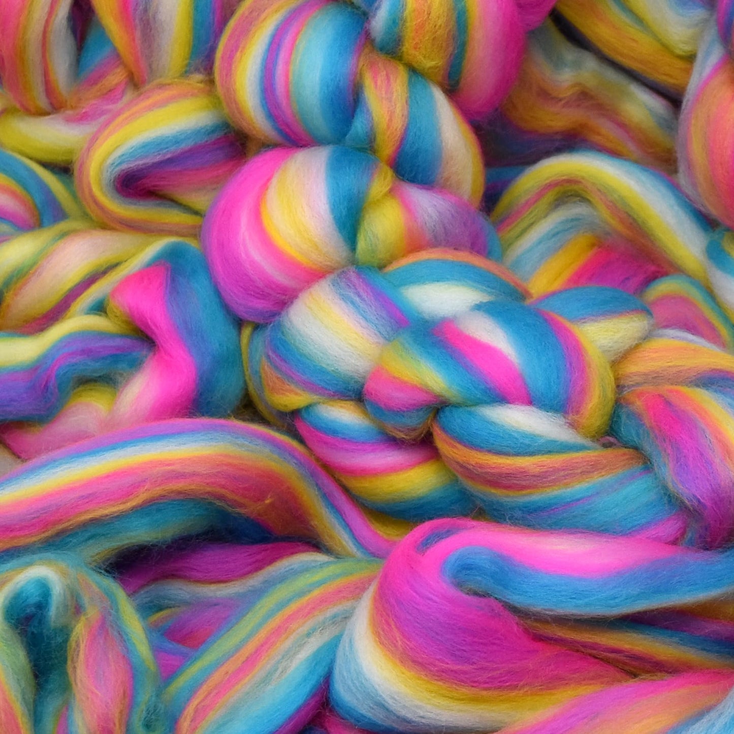 Combed Top Roving. Limited Edition Fiber for Spinning, Needle Felting, Wet Felting, Weaving and Crafting. Colorful Designer Merino, Malibu