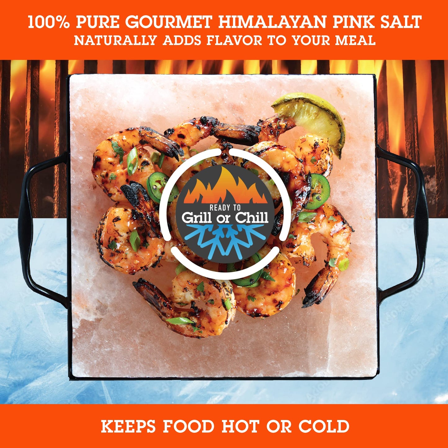 Himalayan Salt Block for Grilling and Cooking – 8"x8"x1.5" BBQ Grill Slab by Steven Raichlen – Natural Salt Plate for Meat, Seafood, Vegetables – Retains Heat & Adds Flavor – Gift for Grillers