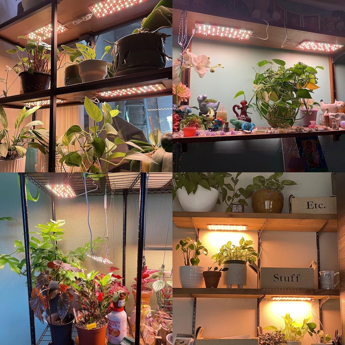 APLANT Grow Light,20W Ultra-Thin LED Grow Lights for Indoor Plants Full Spectrum, 6/10/12H Timer Plant Light, 132 LEDs Under Cabinet Plant Growing Lamp Strip for Seedlings, Veg, Flower 3-Pack
