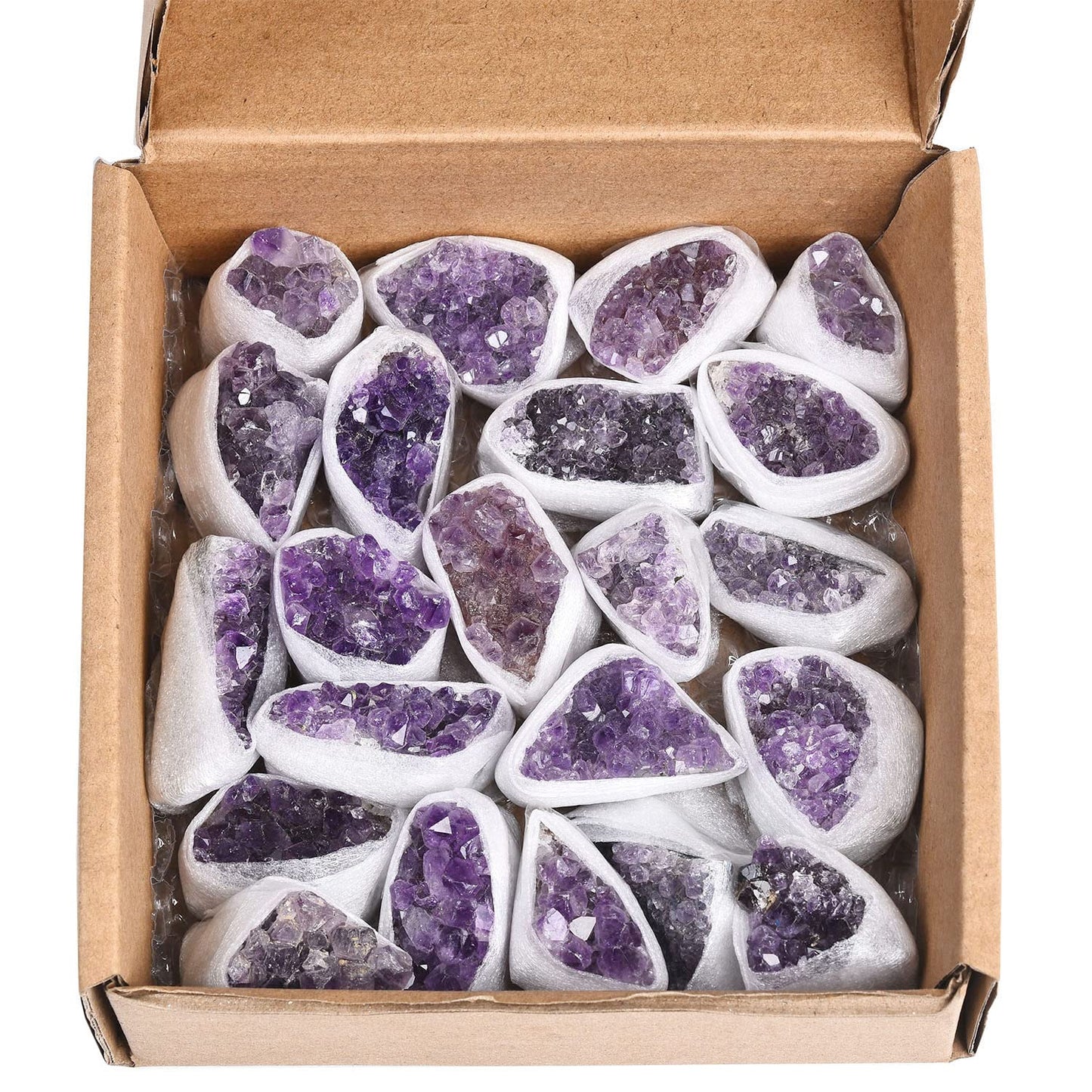 JIC Gem 1.1 LB Amethyst Clusters Natural Raw Amethyst Geode Rock Crystal Healing Stones Witchcraft Gemstone Specimen