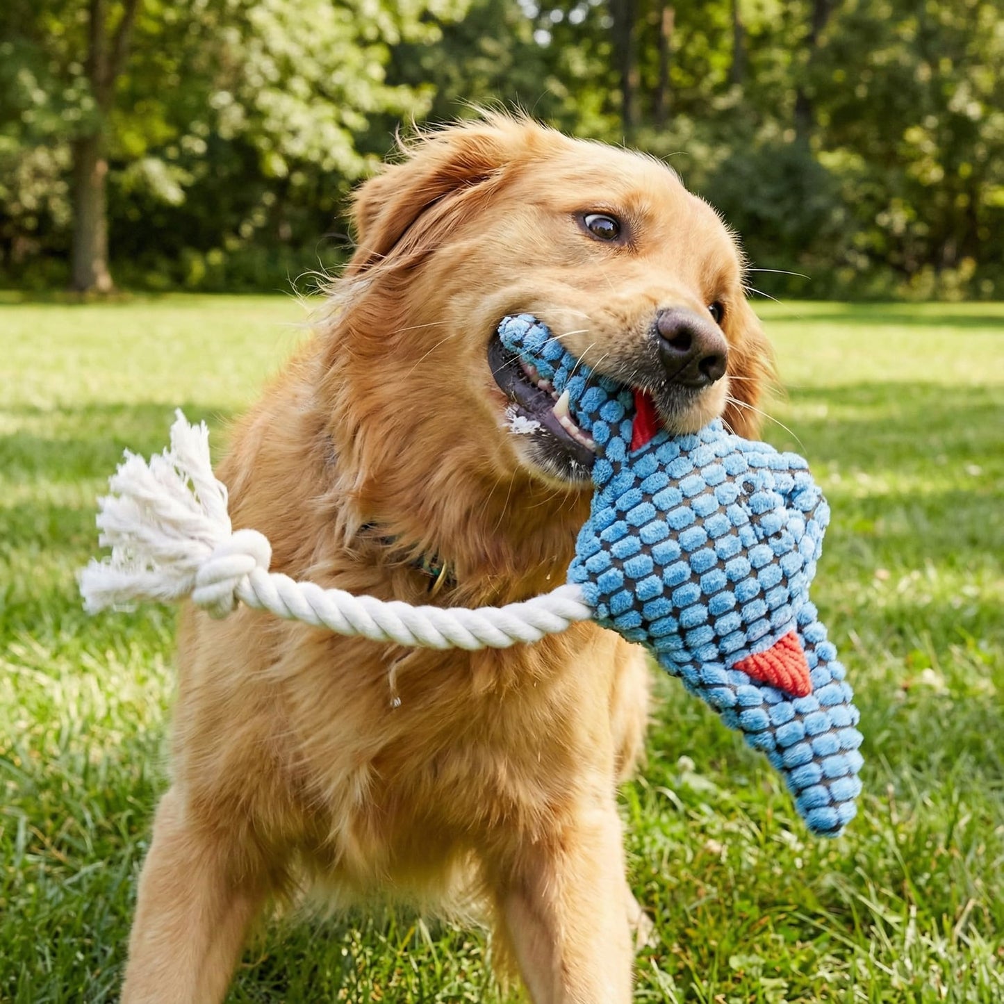 Paw-FECT Piece Stingray/Manta Ray Rope Plush Dog Toy, Soft Durable Material for Chewers, Made with High Resilience Cotton, for All Breeds of Dogs