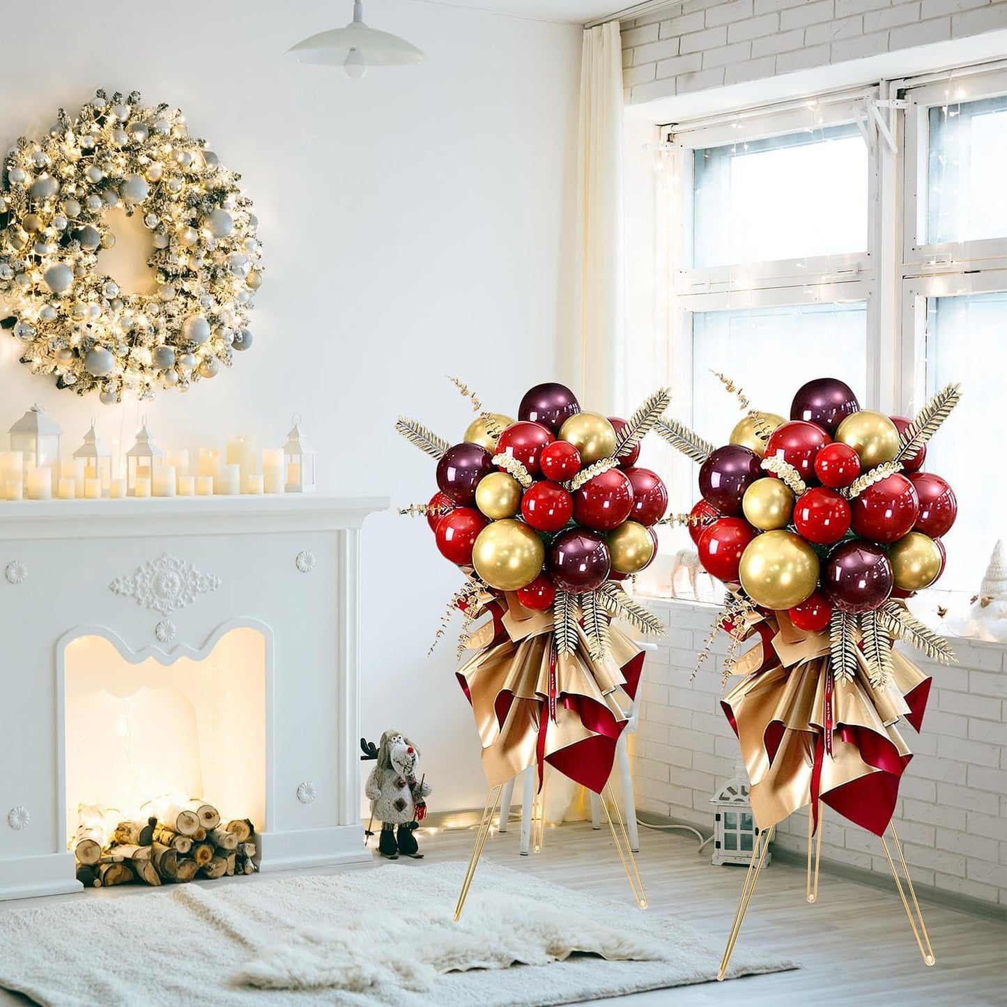 Bigsee 2 Pcs Gold Flower Stand Display -41.3" Tall Flower Arrangement Stand, Metal Flower Pot Holder Rack for Wedding Centerpieces Opening Party Reception Aisle
