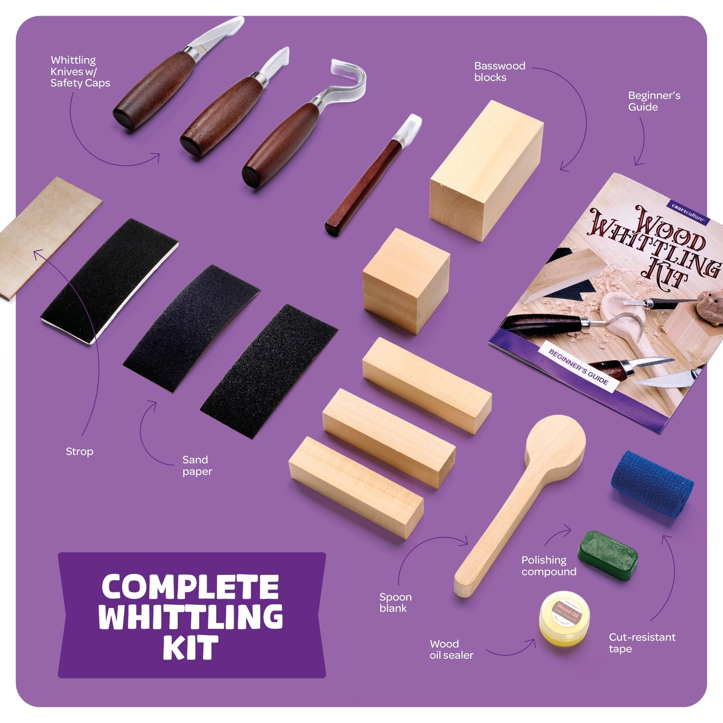 Wood Whittling Kit - Wood Carving Tools - Crafts for Adults - Easter Unique Gifts - Teen Boy Gifts - Birthday Gift Ideas for Women - Hobbies DIY Kits for Adults, Boys, Girls, Women, & Men