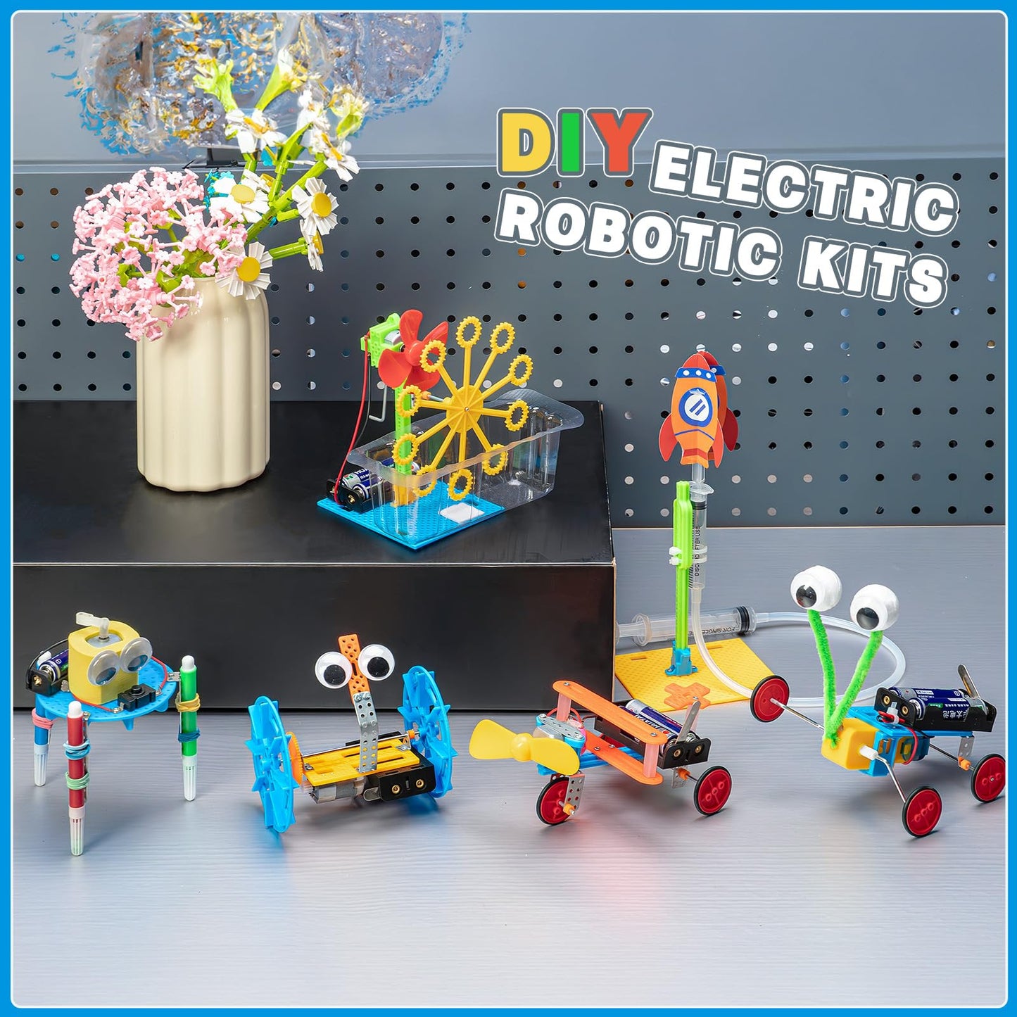 STEM Robotics Kits for Kids Age 8-12 8-10, Science Kits for Kids 8-12, STEM Toys for Boys Age 8 9 10 12 13 14 Girls Boys Birthday Gifts, Robot Building Crafts 8-12 Engineering Motor Set