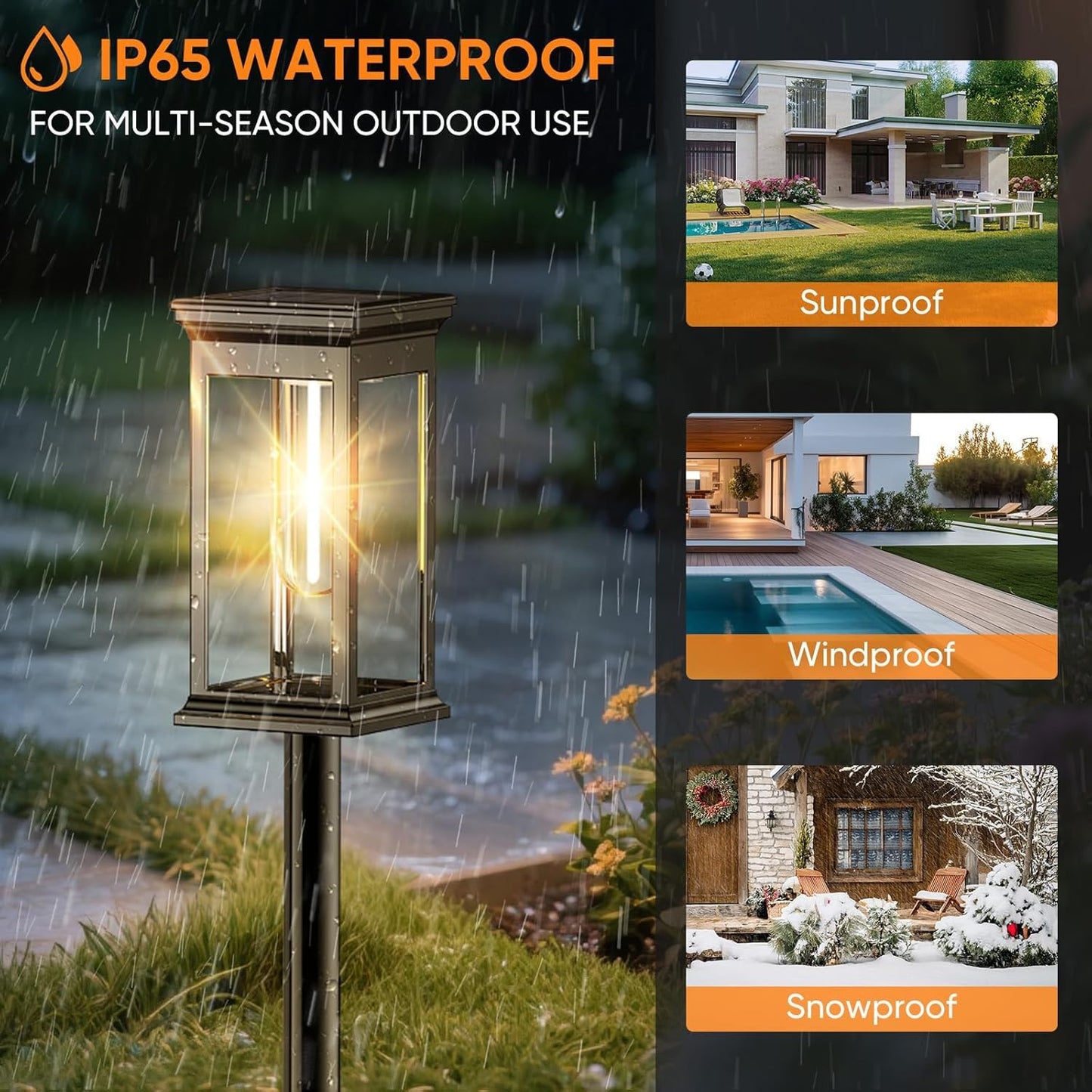 RAVICEN Solar Pathway Lights Outdoor Waterproof – 8 Pack Bright Solar Powered Garden Lights with Auto On/Off, IP65 LED Landscape Lighting for Walkway Patio Lawn Yard Decor