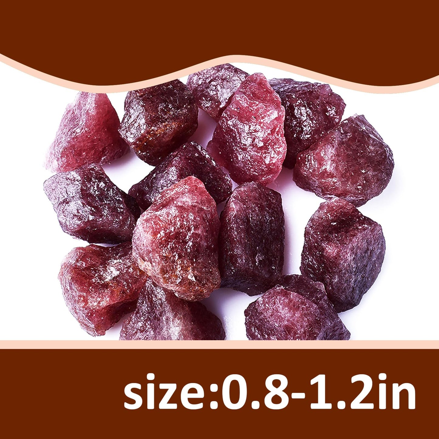 Raw Crystals, Large 1.2-2.0" Healing Crystal Natural Rough Stones for Intuition,Chakra,Meditation,Decoration,Polishing,Energy Work (Redquartz, 3.5oz-0.8-1.2"raw Crystals)