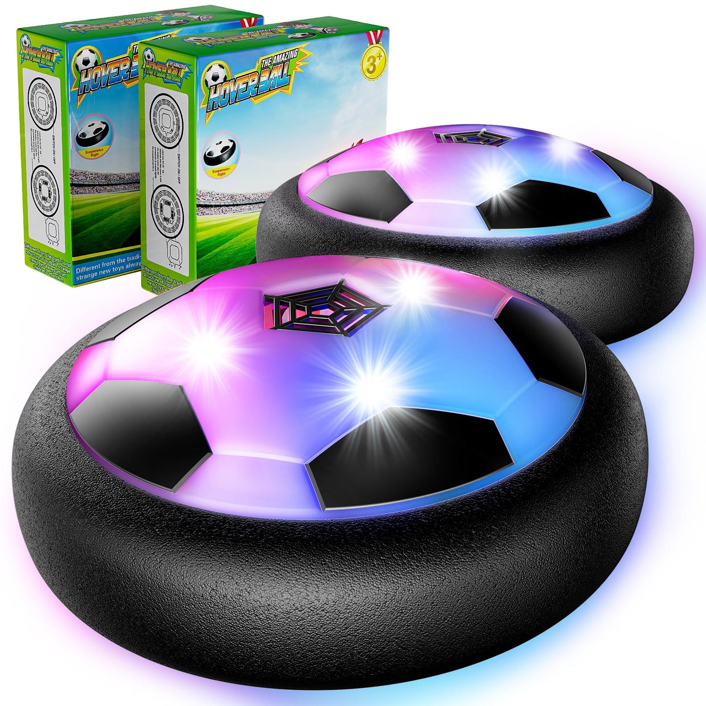HopeRock Hover Soccer Ball Toys for 3-12 Year Old Boys Girls, Indoor and Outdoor Creative Toys for Toddlers with Foam Bumper, Birthday Gifts for 3 4 5 6 7 8+ Year Old Children's