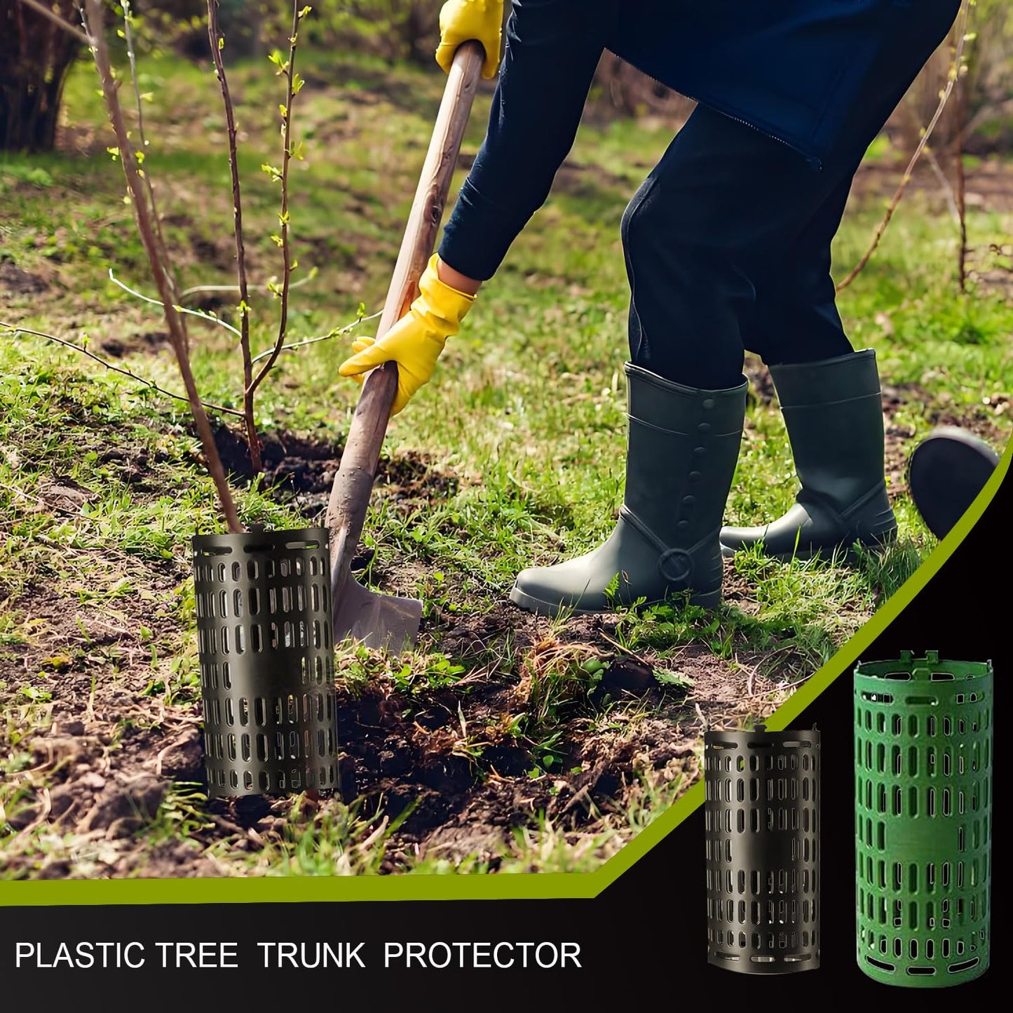KAOXIYU Tree Trunk Protector-6 Large Size Pack Plant and Tree Guard Protector Paragraph,Garden Protection Tree Wraps Cages for Damaged Bark, Extendable Shrub Protectors from Trimmers