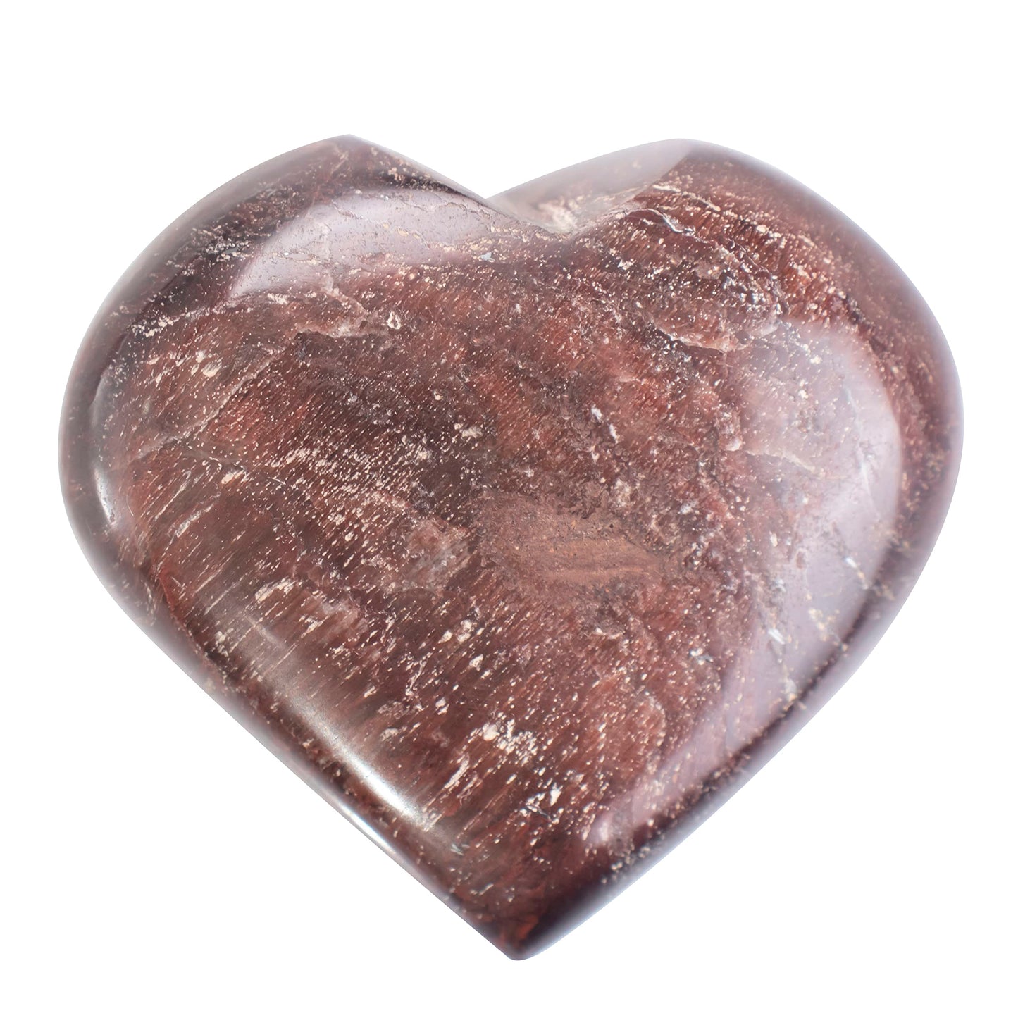Crocon 50mm Red Tiger Eye Heart stone Big Heart Shape Puff Stones Set 450+ Carats Pocket Crystal Healing Tumble Collection Palm Worry Stone Good Luck Charm Meditation Gift Craft Home Decor