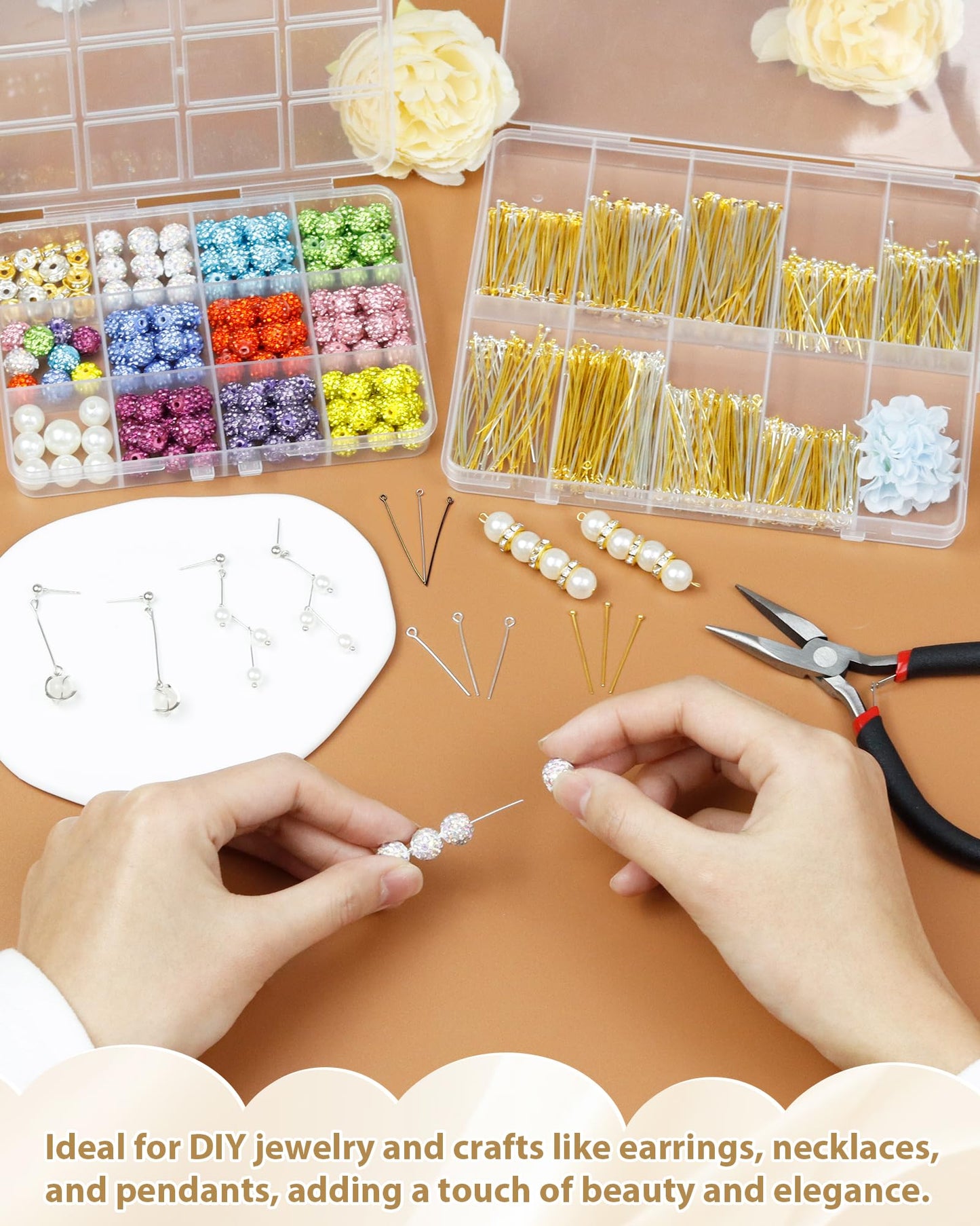 FIVEIZERO 900 PCS Eye Pins for Jewelry Making & Beading, Metal Loop Pin Findings for DIY Earrings, Necklaces, Bracelets, Pendants, Charms, Jewelry Craft Supplies (2 Inch/50mm, 6 Colors)