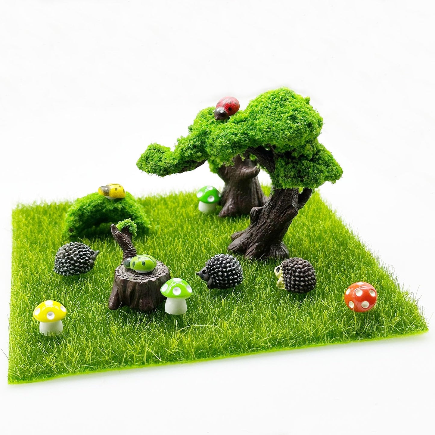 Woohome 66 PCS Miniatures Fairy Garden Accessories Outdoor, Mini Garden Kit, Micro Landscape Miniature Figurines for DIY Micro Landscape Ornaments