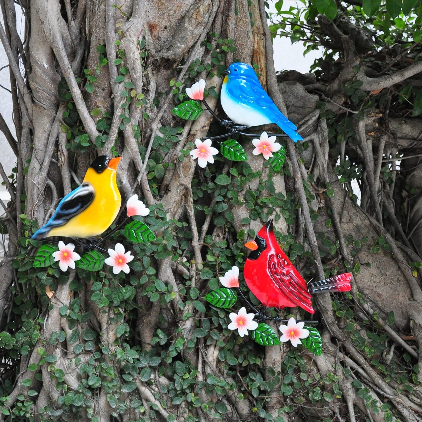 Tuokiuhn Metal Bird Wall Decor Bird Wall Art Metal Outdoor Wall Art Suitable for Garden Art Clearance Outdoor Wall Decorations for Patio Set of 3