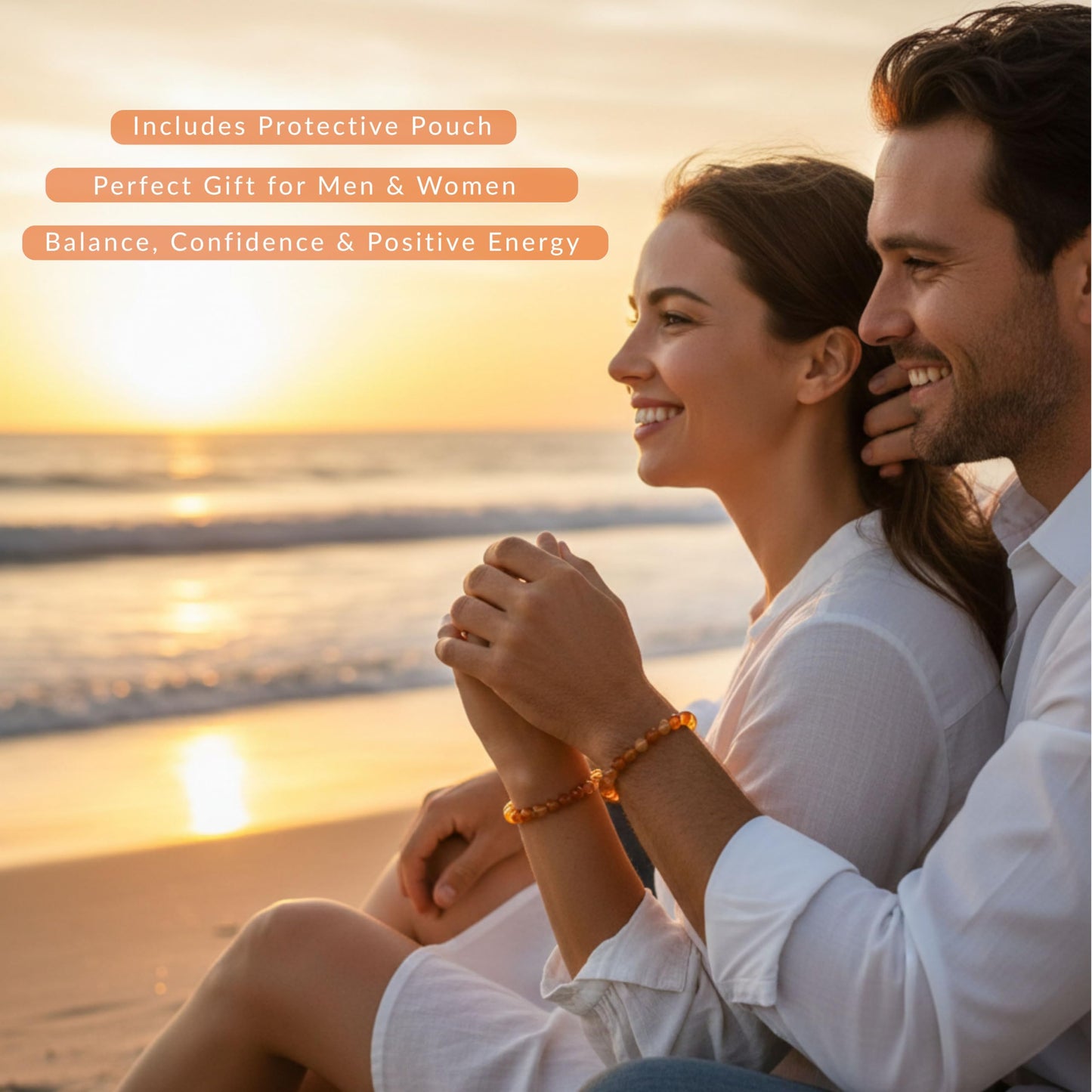 Cherry Tree Collection Carnelian Beaded Bracelet – Genuine 8mm Gemstone Stretch Bracelet for Men & Women – Handmade Crystal Bracelet - (Carnelian - M)