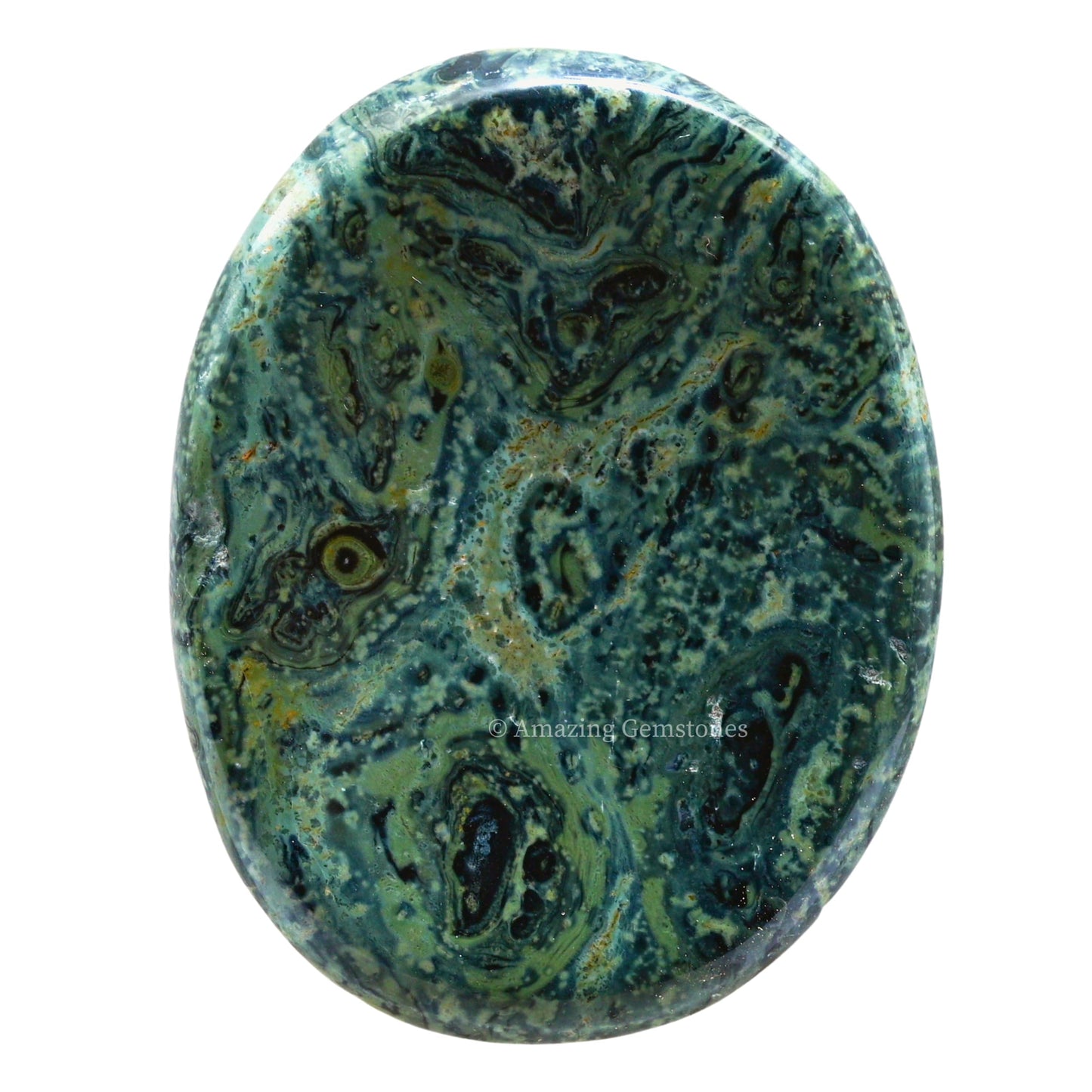 Amazing Gemstone Kambaba Jasper Worry Stone, Healing Crystals - Piedra Crystal Fidget for Gift, Meditation, Calming, Relaxation, Stress Relief