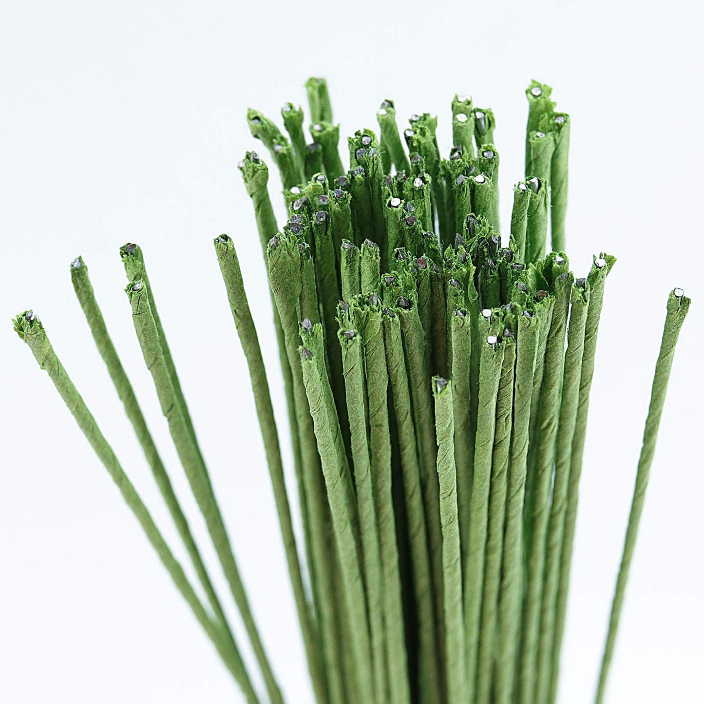 ZOENHOU 300 PCS 16 Inch 14 Gauge Floral Wire, Green Floral Stem Crafting Wire for DIY Crafts, Flower Making Supplies Florist Arrangements and Decorations